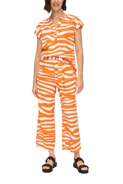 S.OLIVER BLOUSES ORANGE-WHITE 3