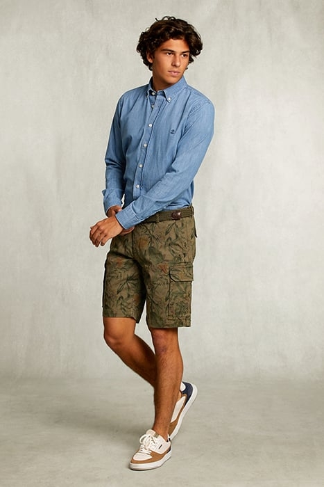 CUSTOM FIT JEANS SHIRT LT BLEACH DENIM 3