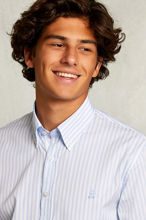 CUSTOM FIT STRIPED SHIRT BLUE/WHITE 4