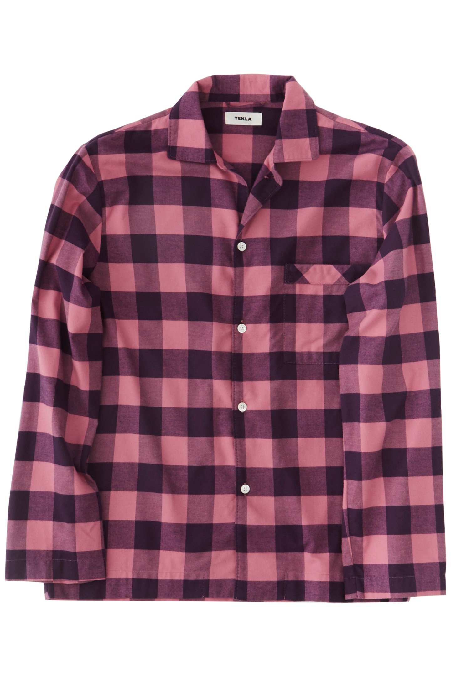 UNISEX FLANNEL, PYJAMAS SHIRT PINK GINGHAM 2