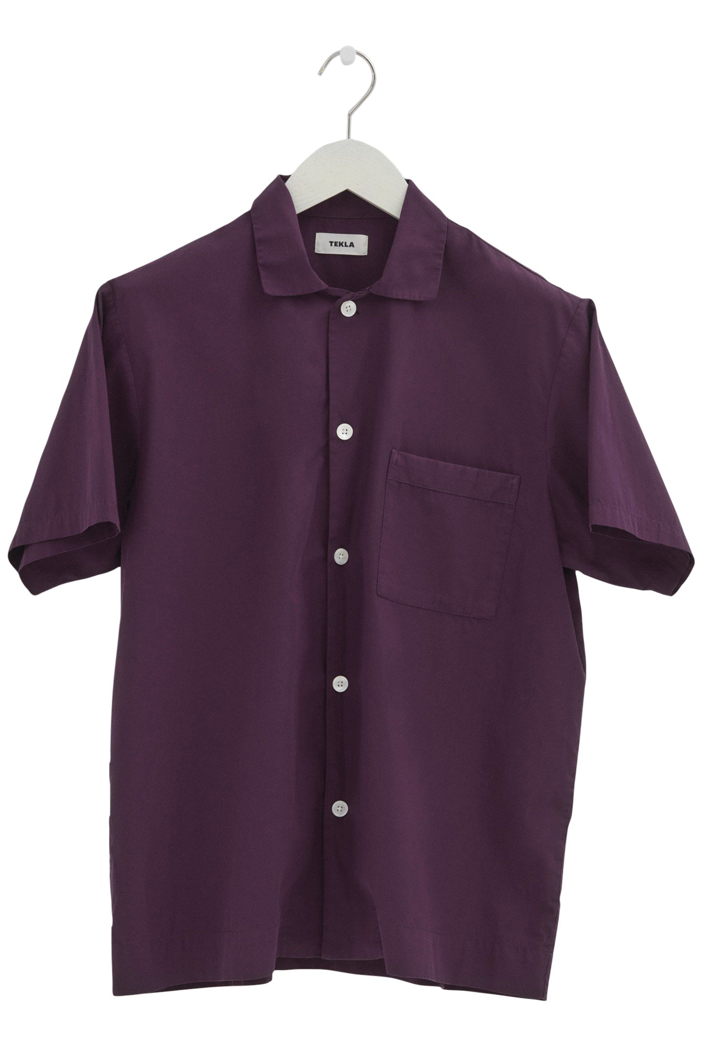 UNISEX POPLIN, SHORT SLEEVE SHIRT DAMSON 2