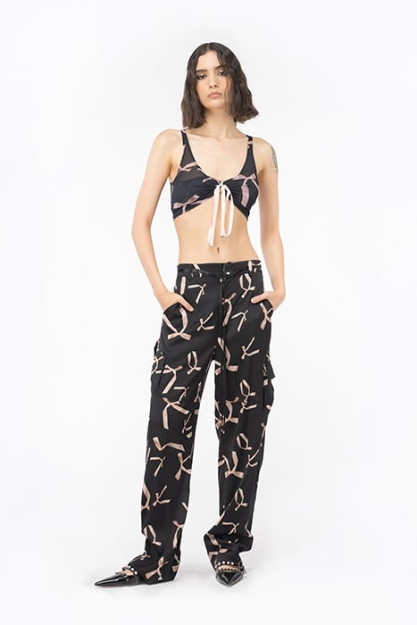 FRUSTARE TOP JERSEY CHARMEUSE BLACK/PINK 2