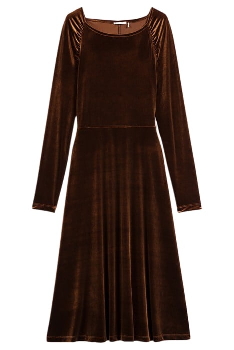 DRESS VELVET/CHOCOLATE BROWN 3