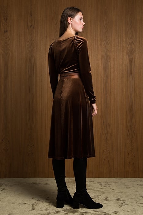 DRESS VELVET/CHOCOLATE BROWN 2