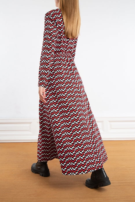 DRESS GRAPHIC CLASH FORMULA ONE RED/ECRU/BLACK 2