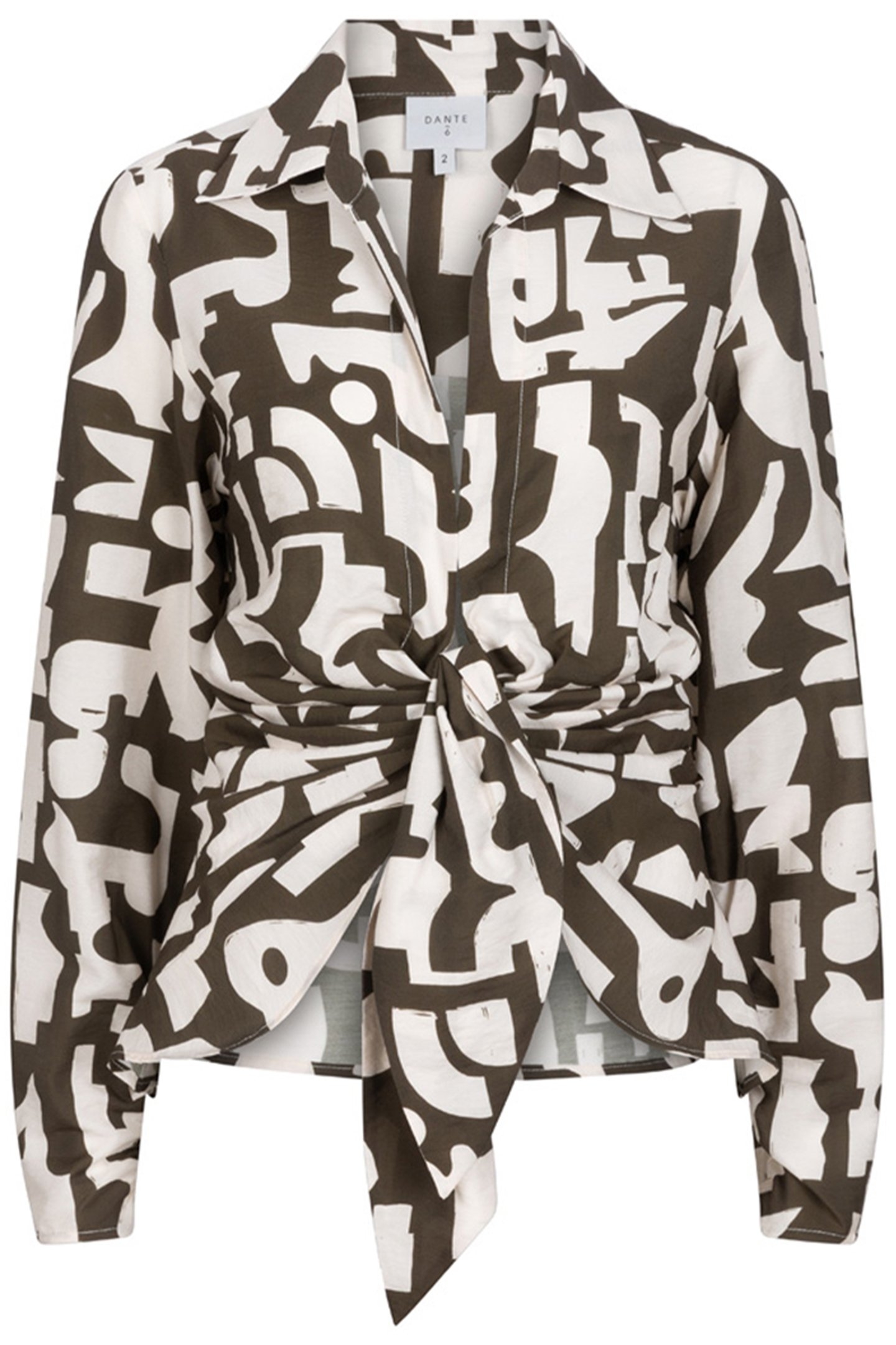 OZANE PRINTED DRAPEY BLOUSE JUNGLE LEAF 3