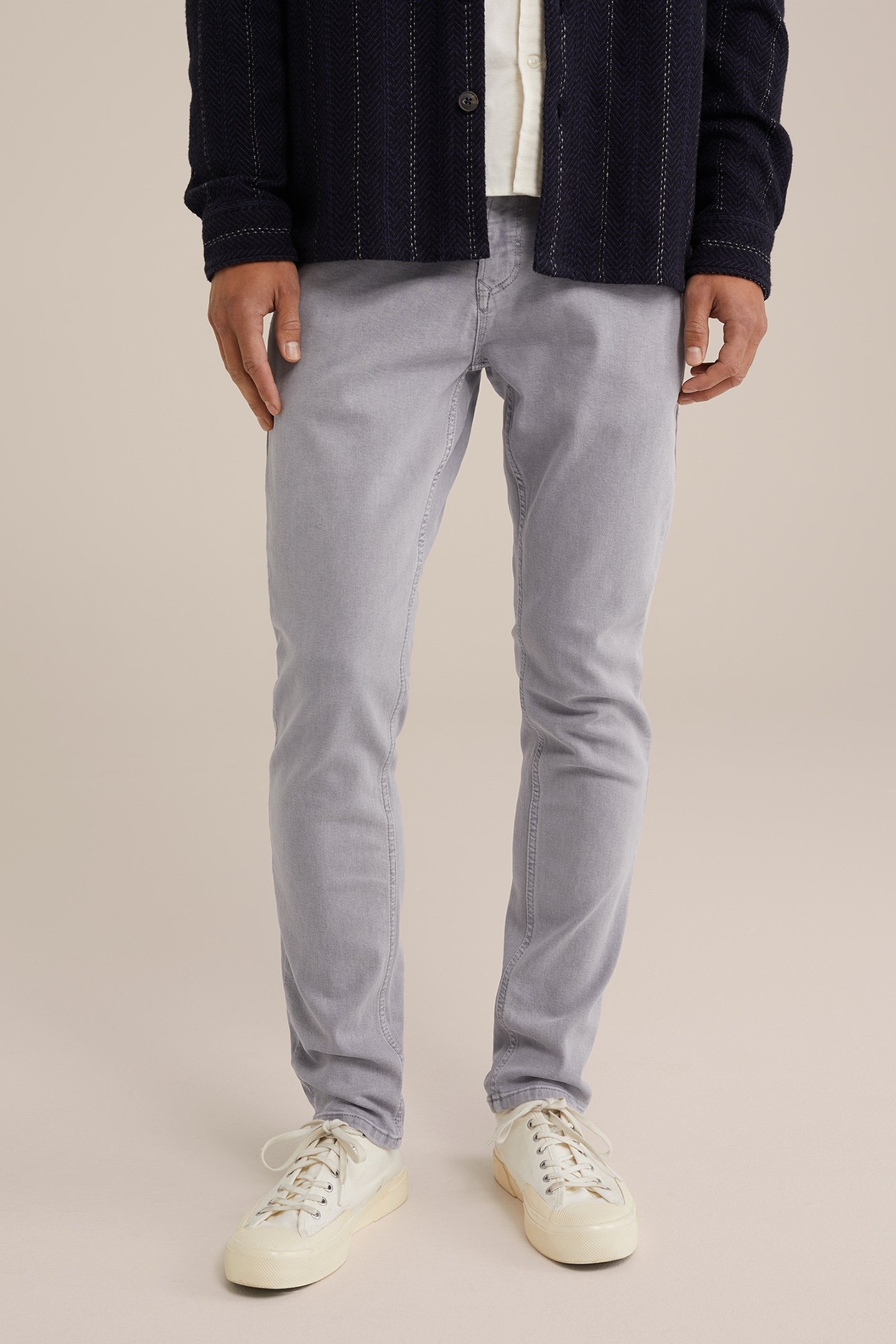 5-POCKET MID WAIST GREYISH BLUE 1
