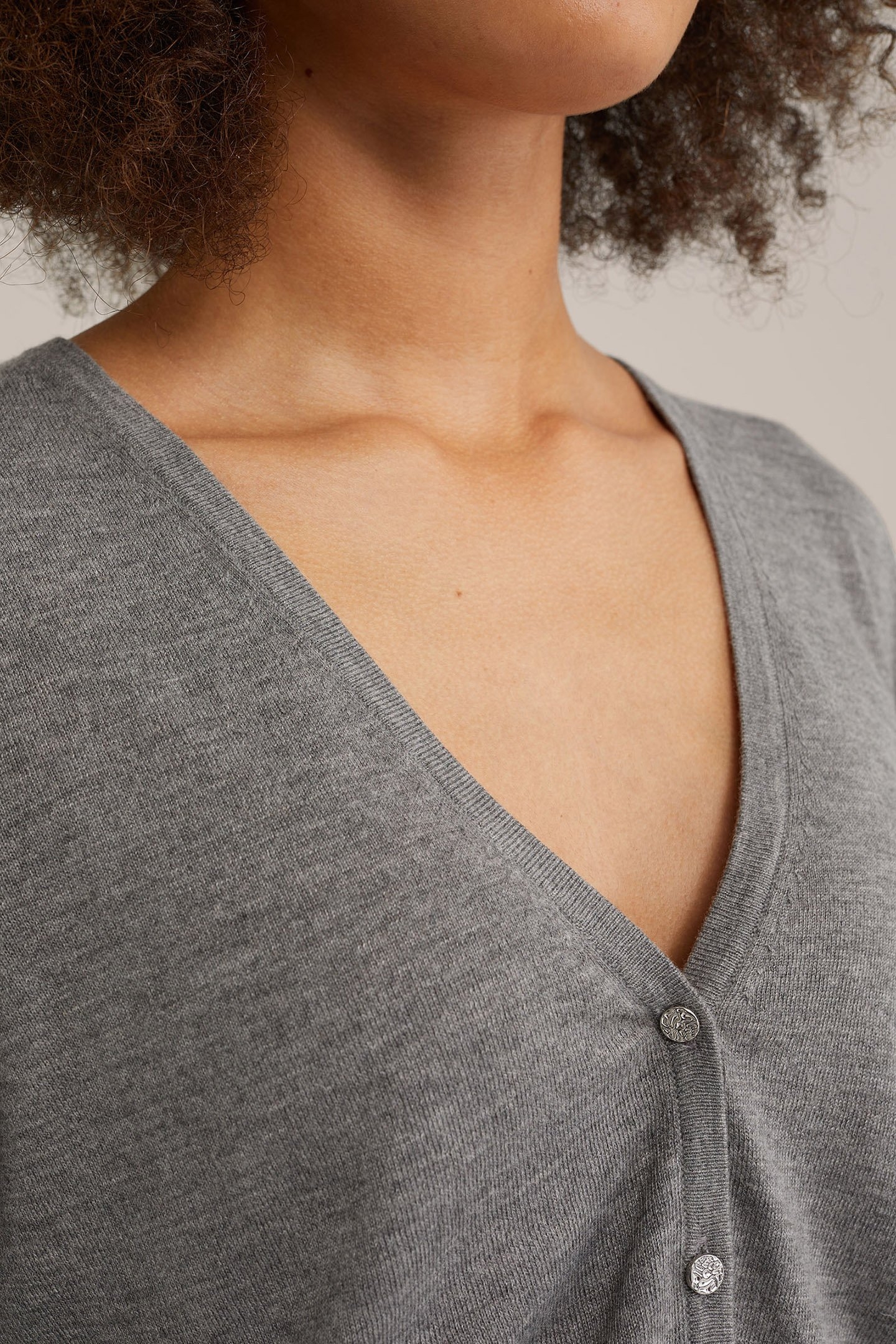 KNITTED CARDIGAN LIGHT GREY 5