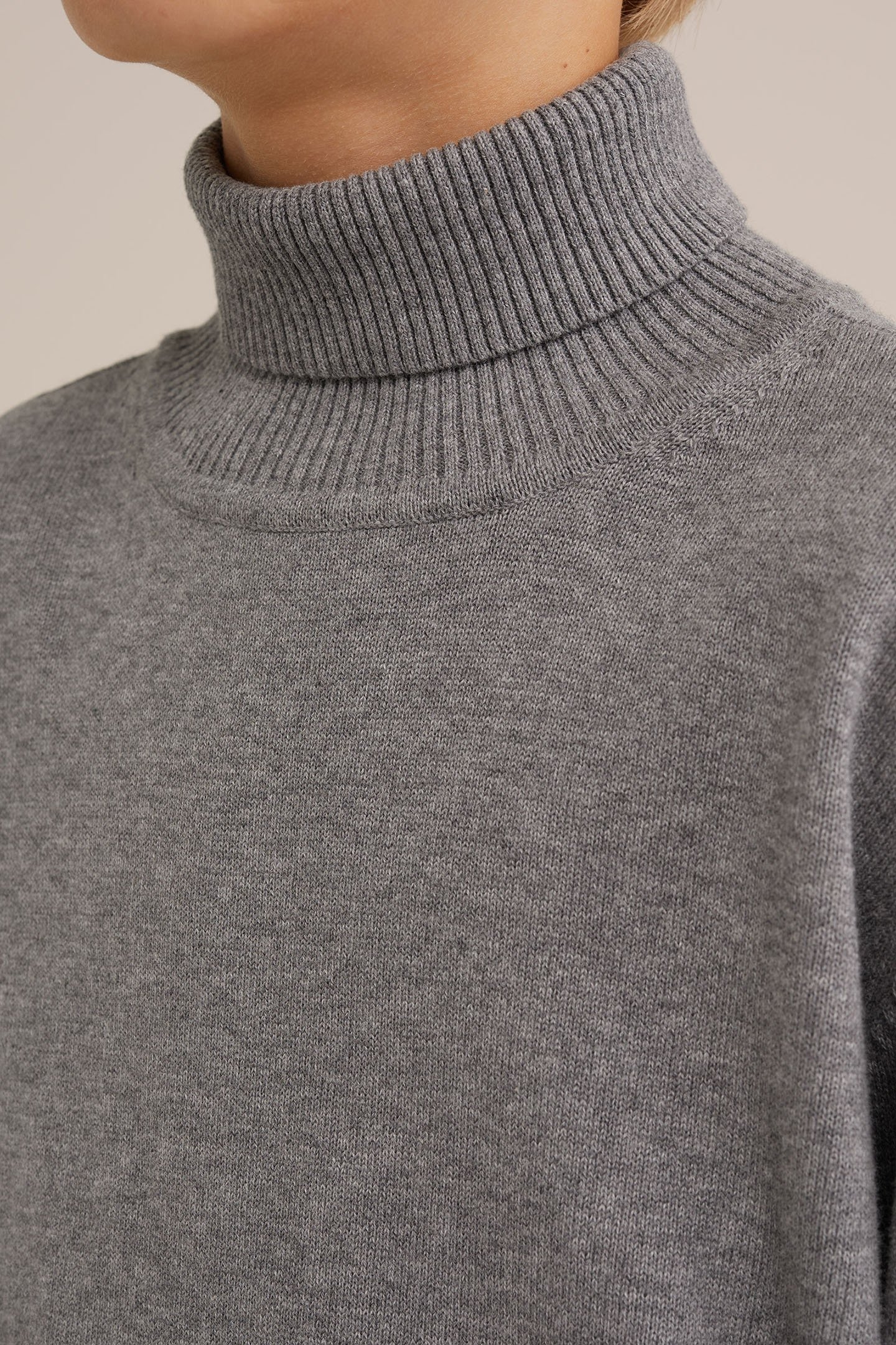 KNITTED PULLOVER LIGHT GREY 5