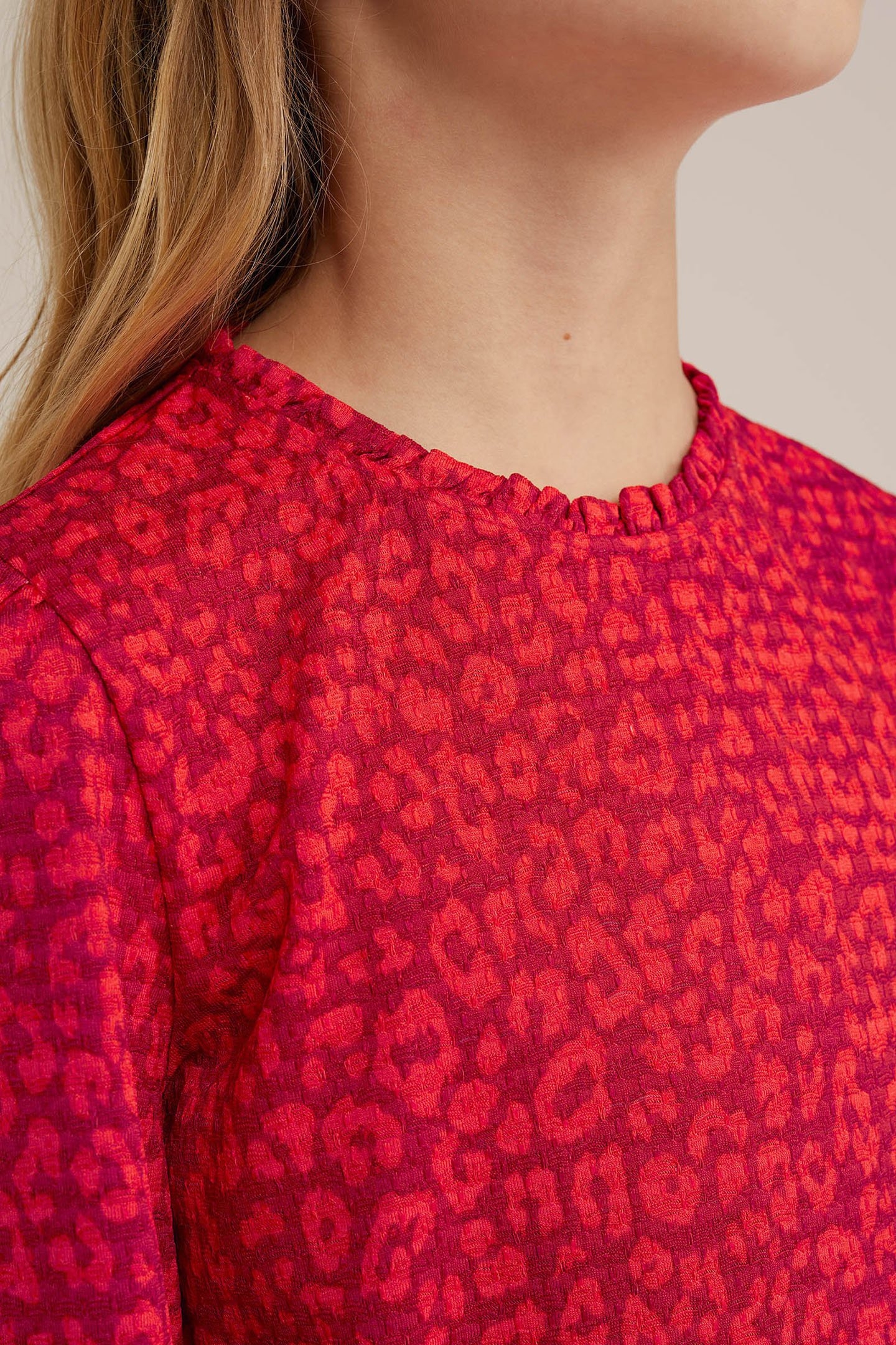 DRESS MID LENGTH BRIGHT RED 5