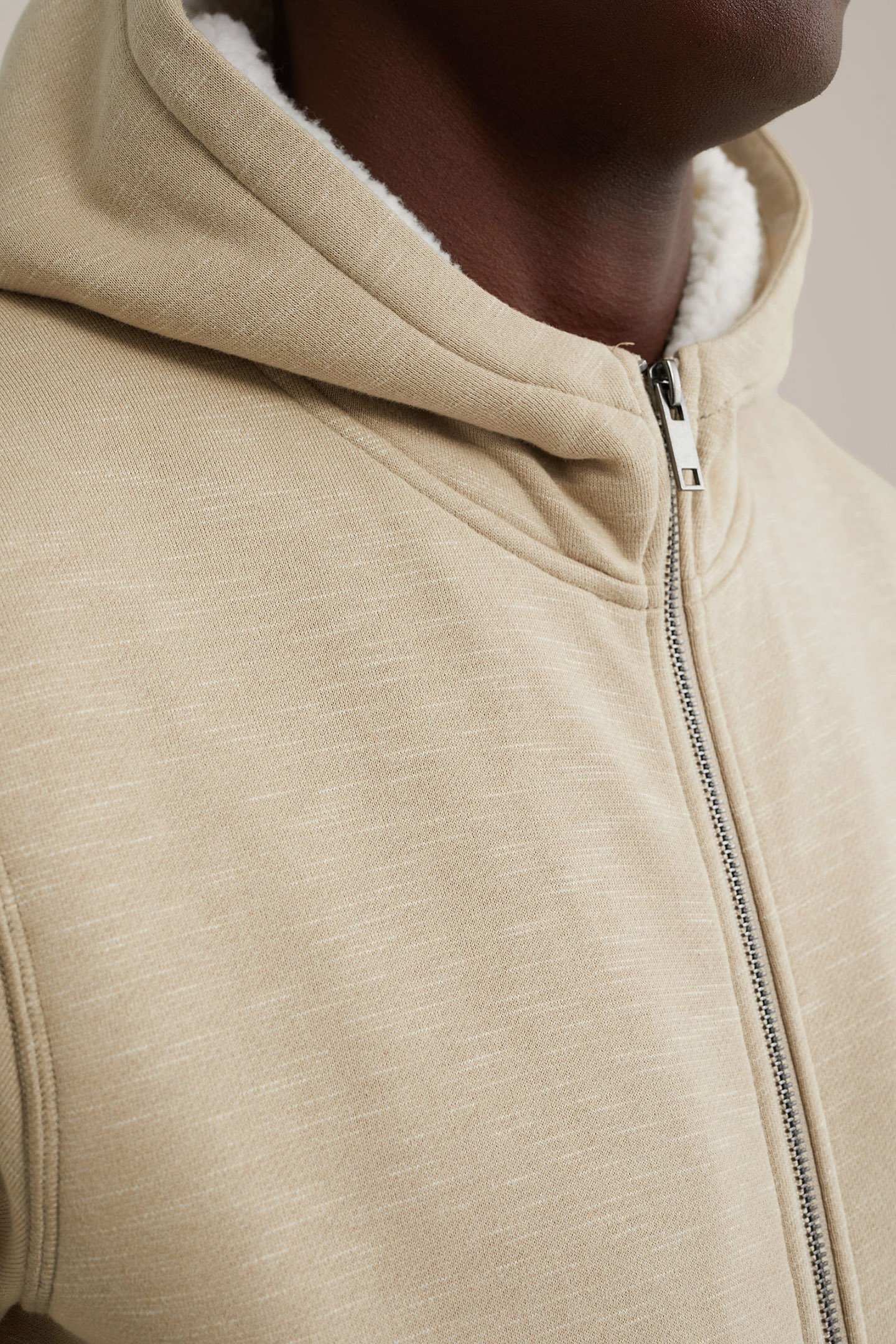 CARDIGAN WITH ZIPPER BEIGE 6