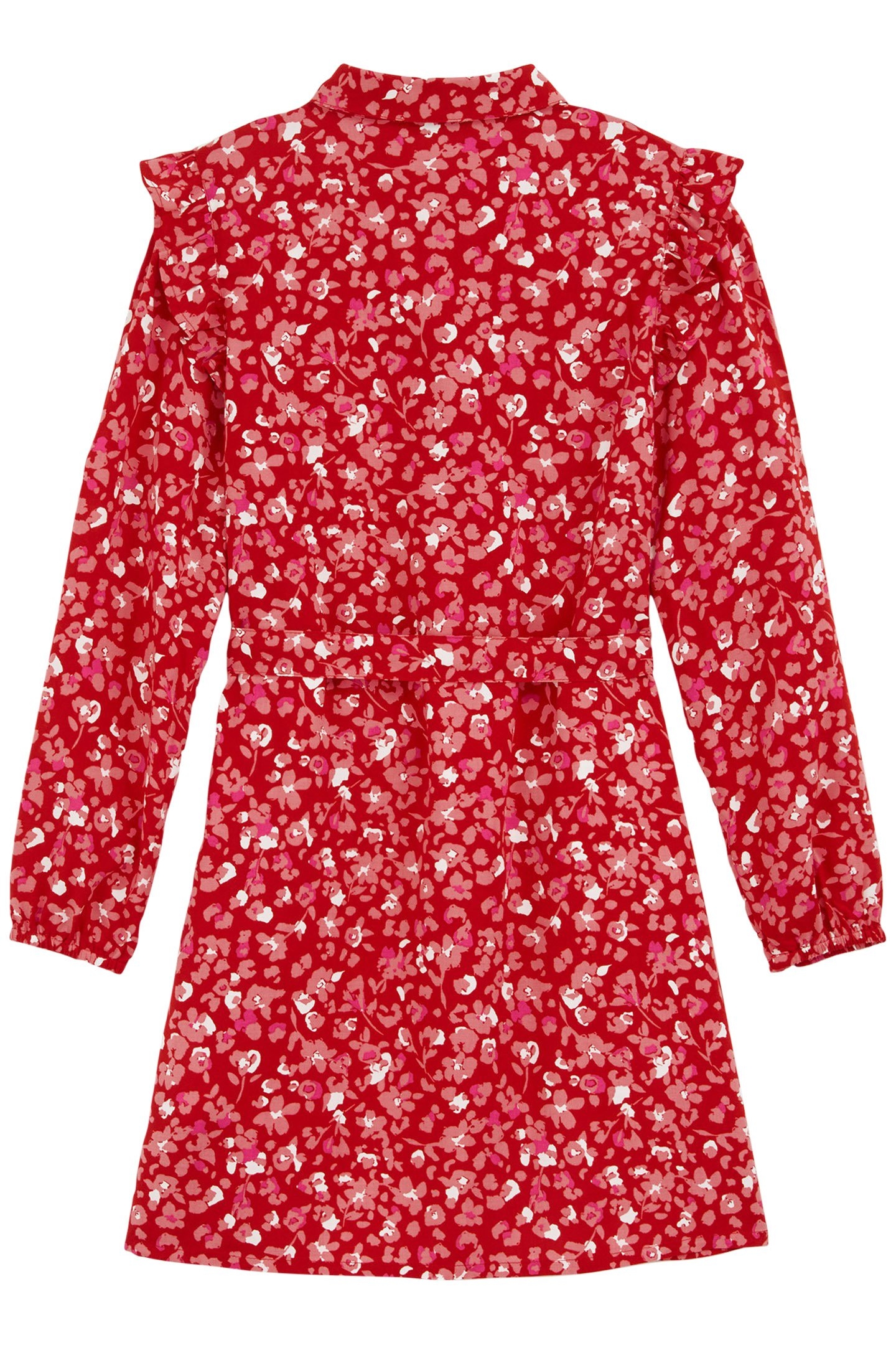 DRESS MID LENGTH BRIGHT RED 4