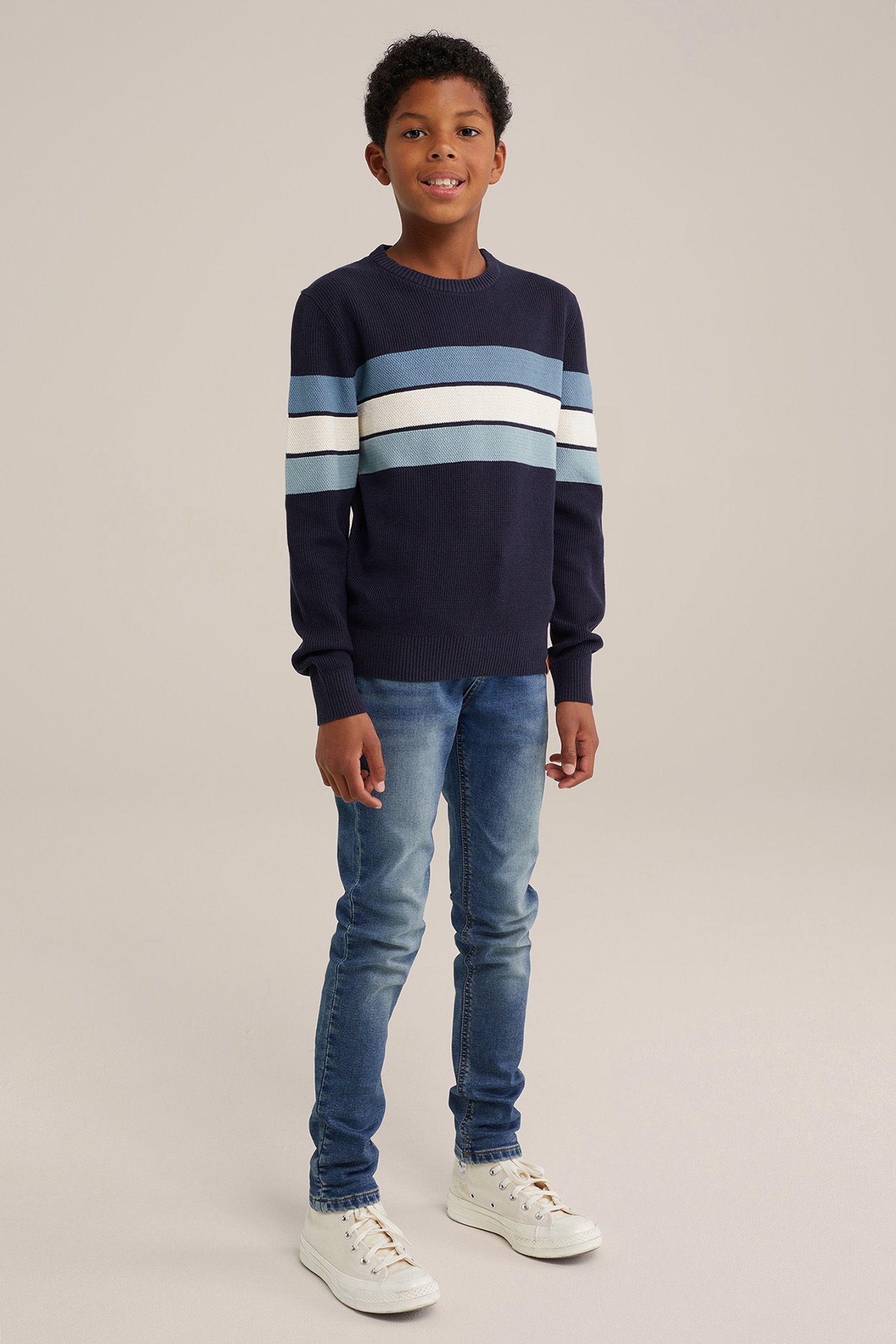 KNITTED PULLOVER DARK BLUE 2