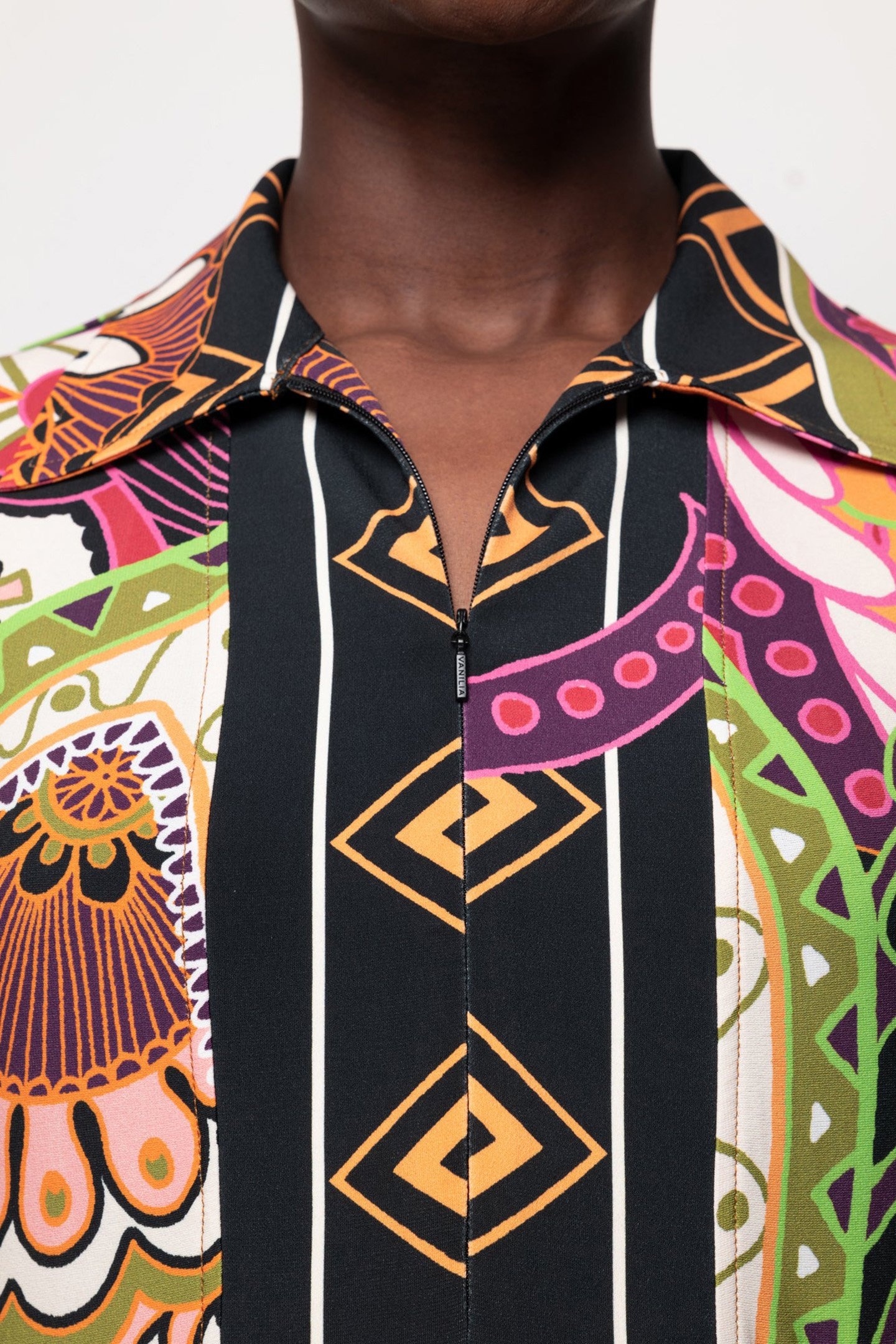 FLOWY FUN DRESS LIMELIGHT/BROWN/VIOLET 4