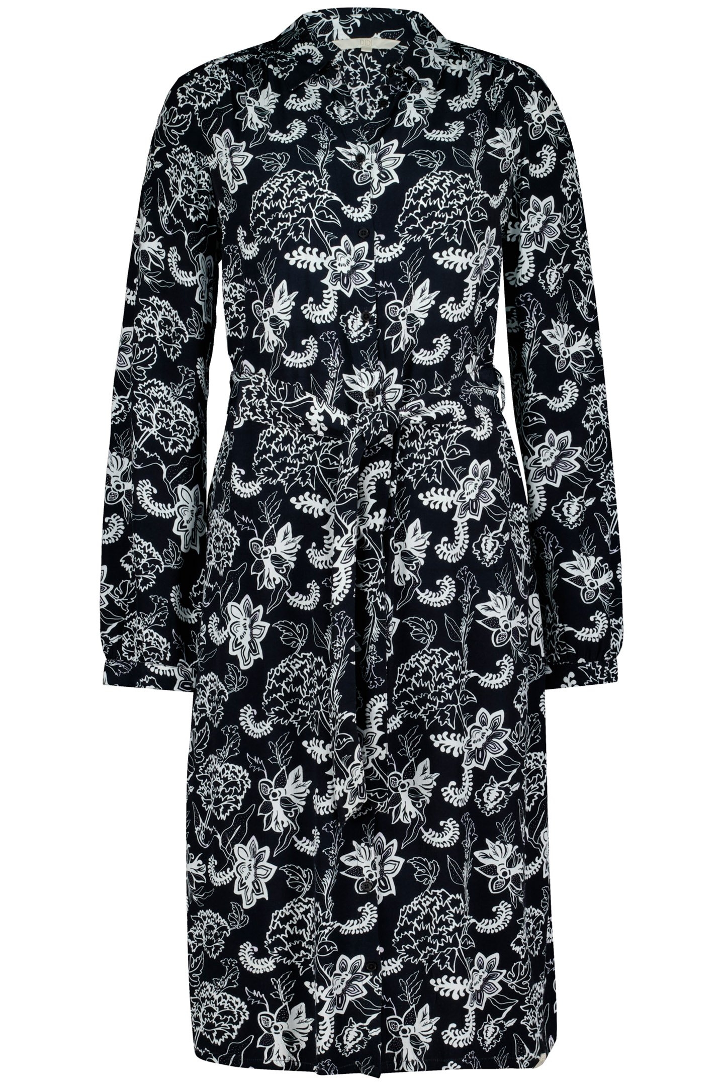 LONGER TUNIC PRECIOUS, 3/4 SLEEVE DARKBLUE WITH WHITE SENNA 3