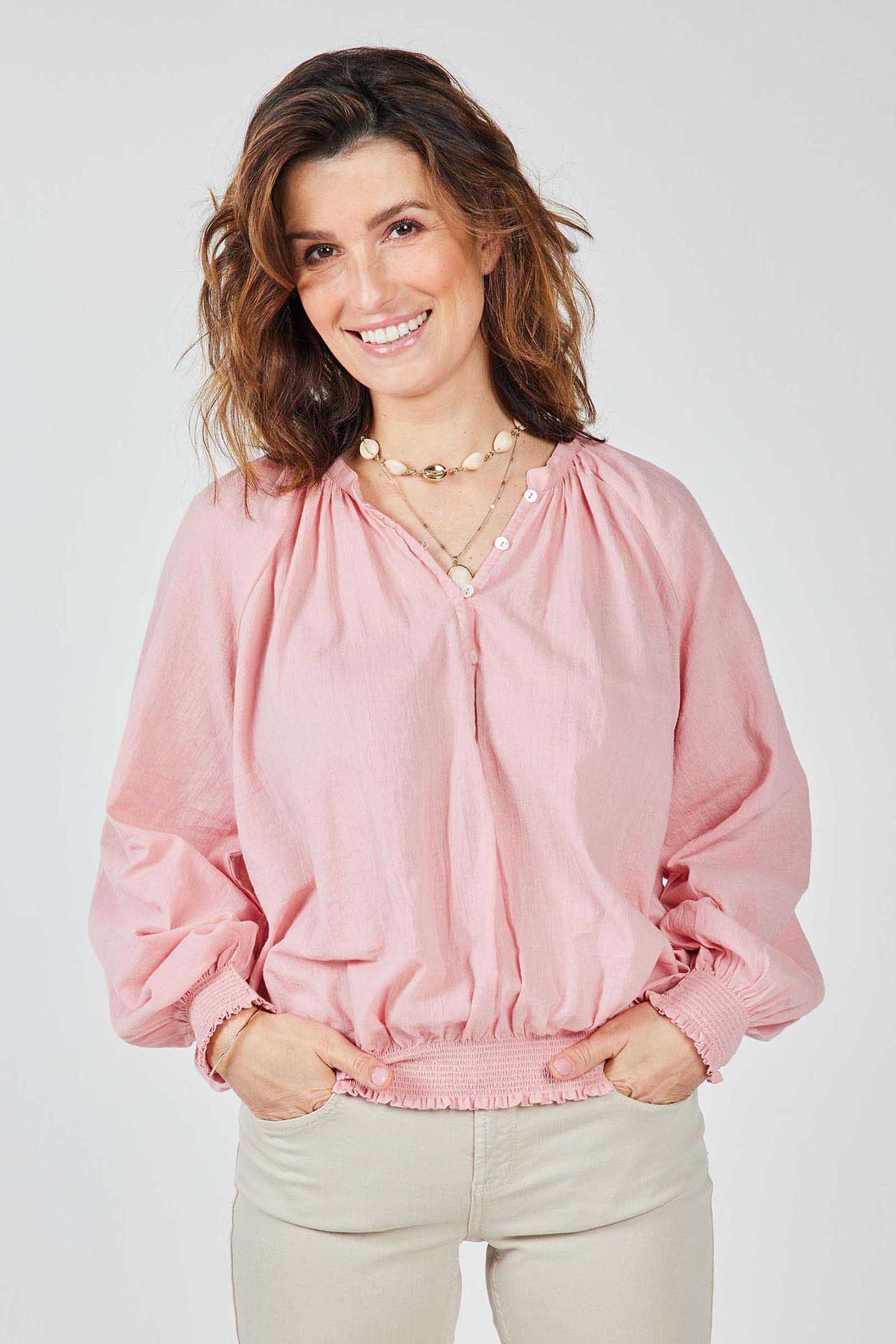 BLOUSE LIMA SOLID BRIDAL ROSE 1