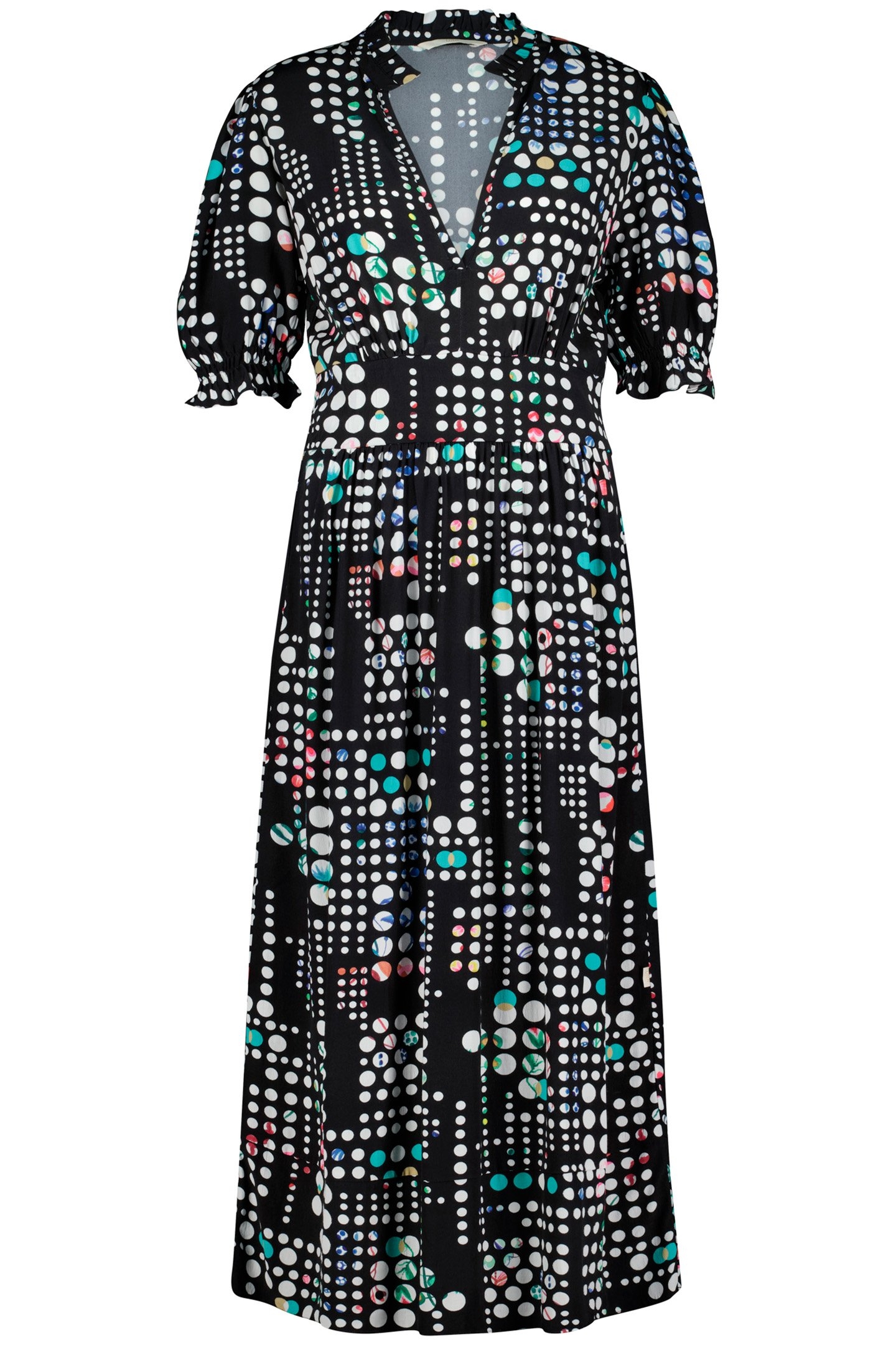 MAXI DRESS BELLA BLACK WITH SECRET DOT PRINT 3