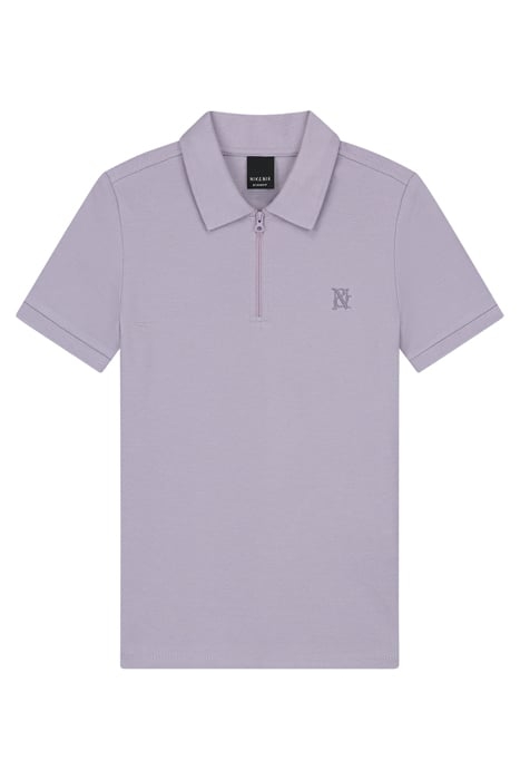 ZIP POLO LAVENDER GREY 1