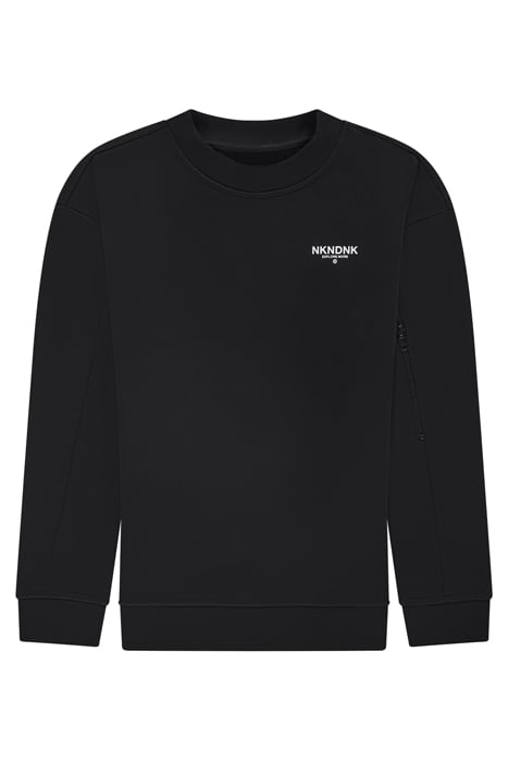 ZIP SLEEVE SWEATSHIRT BLACK 1
