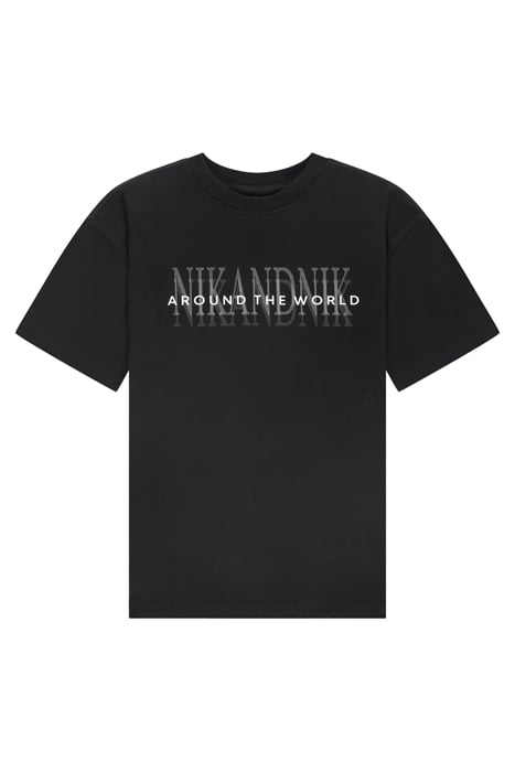 AROUND THE WORLD T-SHIRT BLACK 1