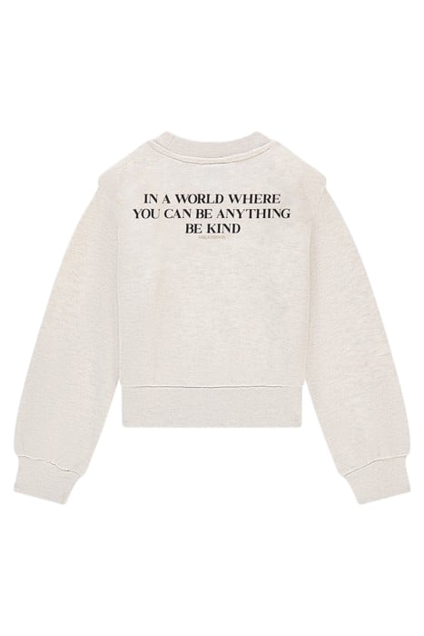 JAMIE SHOULDER SWEATER CREAM MELANGE 2