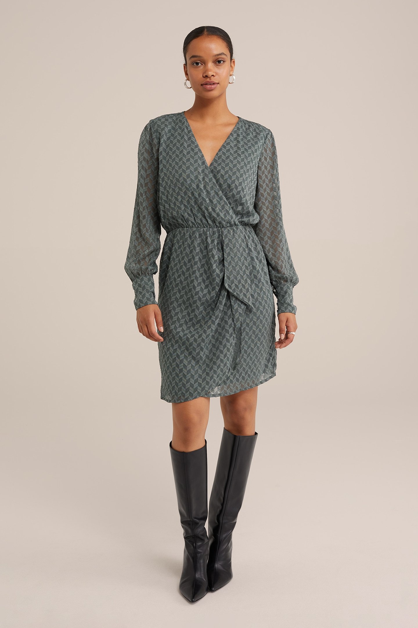 DRESS SHORT GREYISH GREEN 2