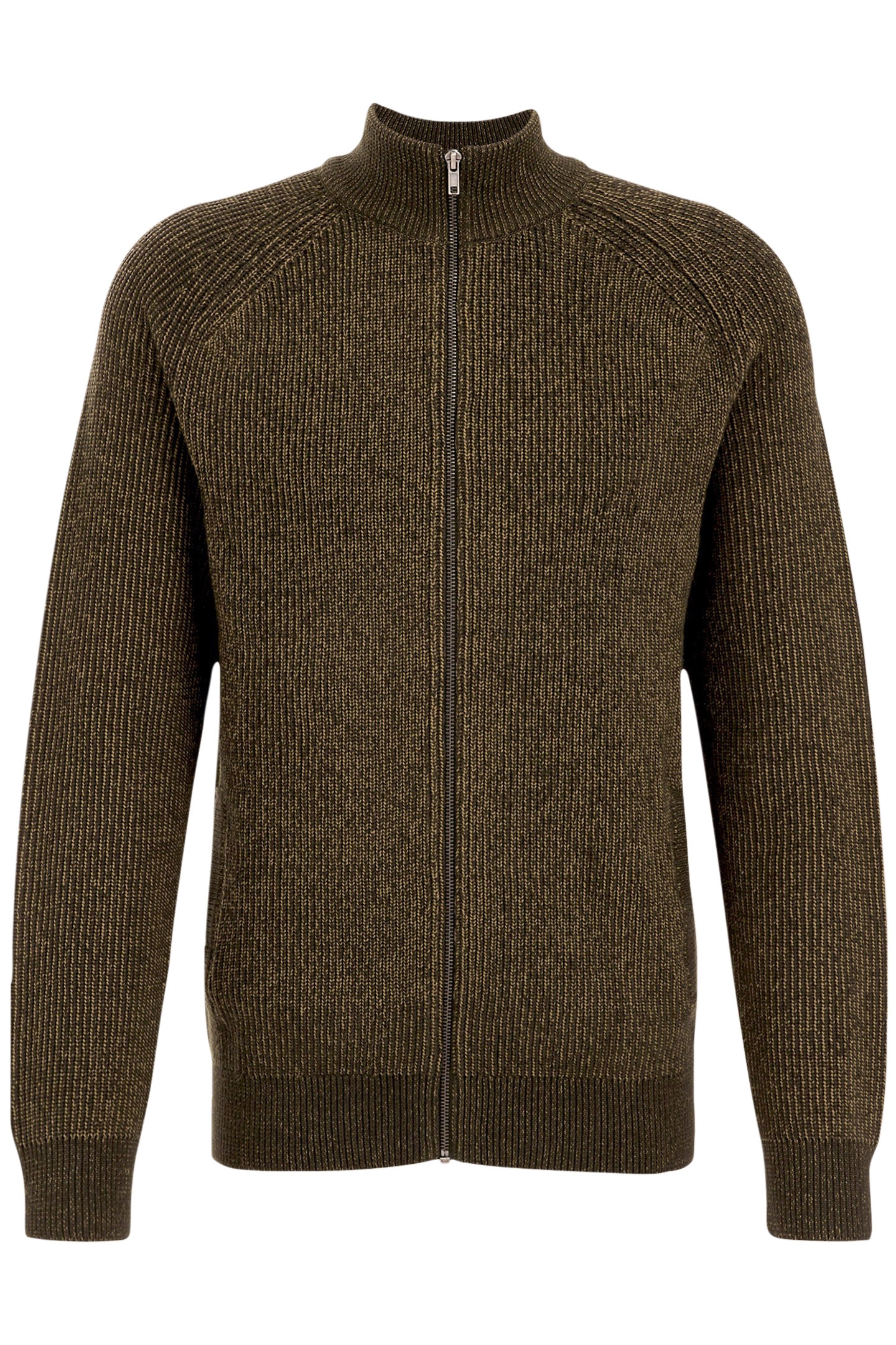 CARDIGAN WITH ZIPPER DARK GREEN 4