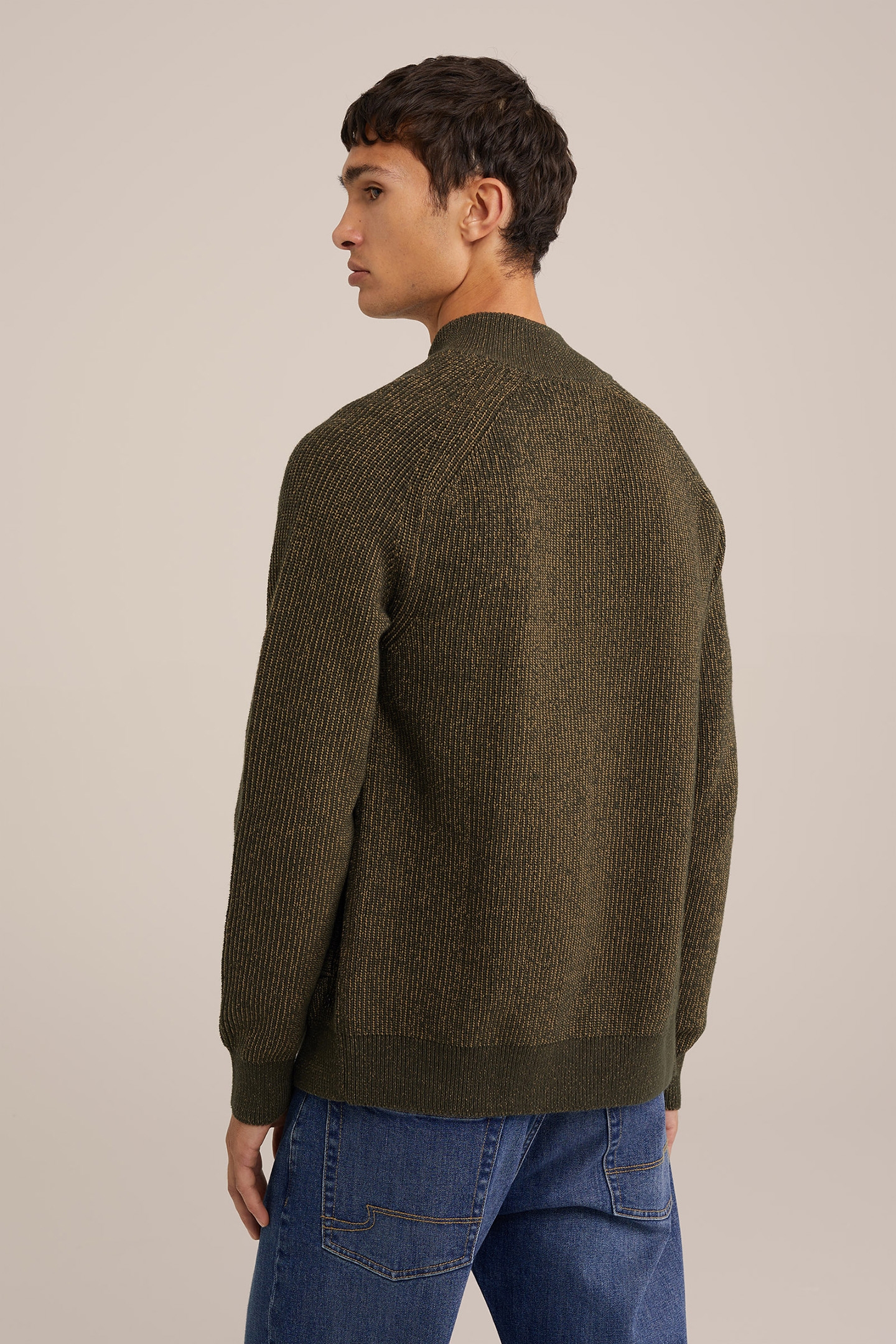 CARDIGAN WITH ZIPPER DARK GREEN 2