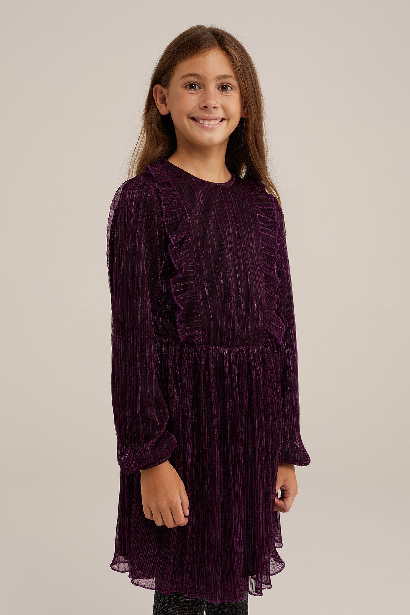DRESS MID LENGTH DARK PURPLE 1