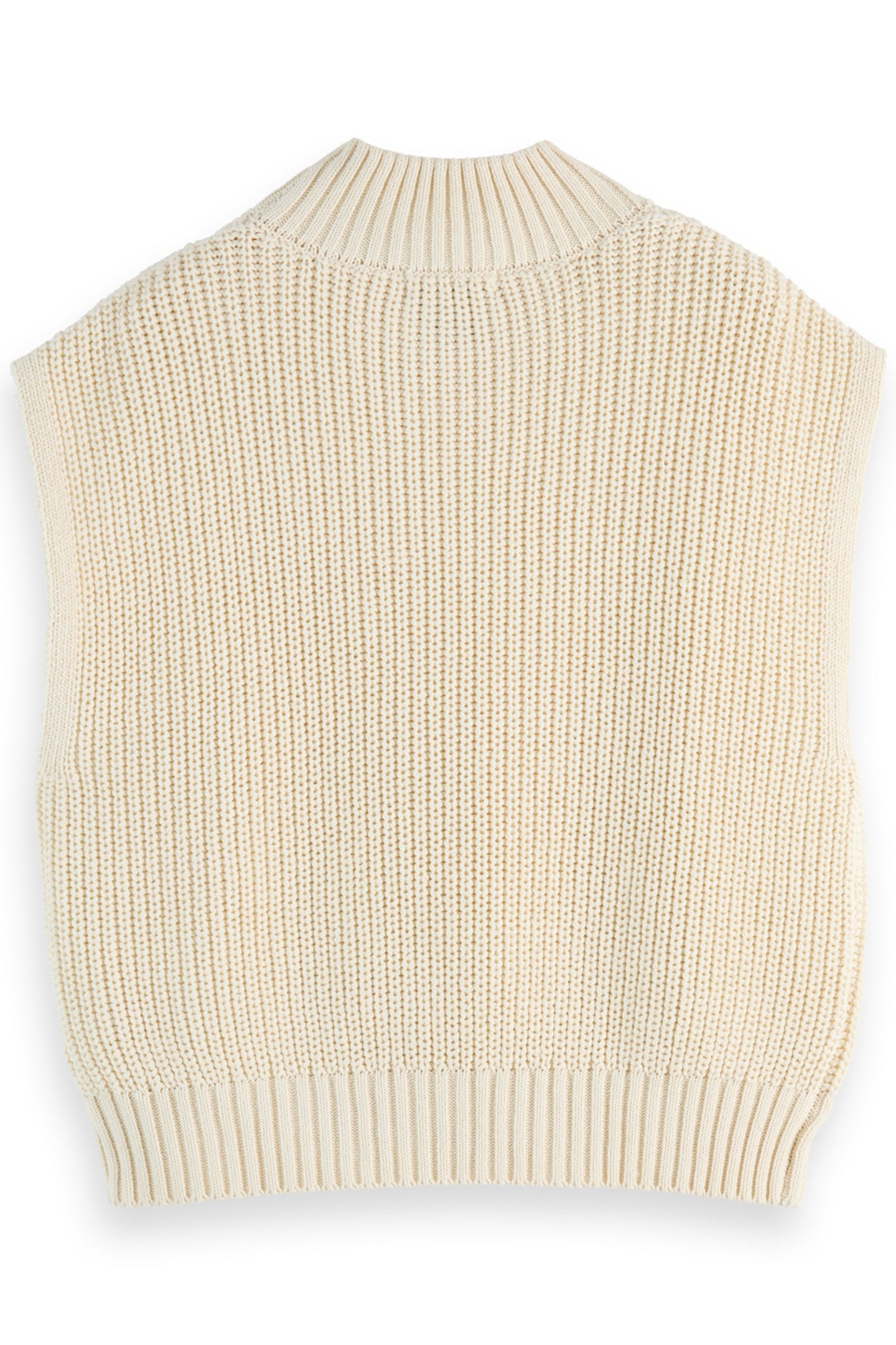 CABLE STITCH FUNNEL NECK SPENCER SOFT ICE 2