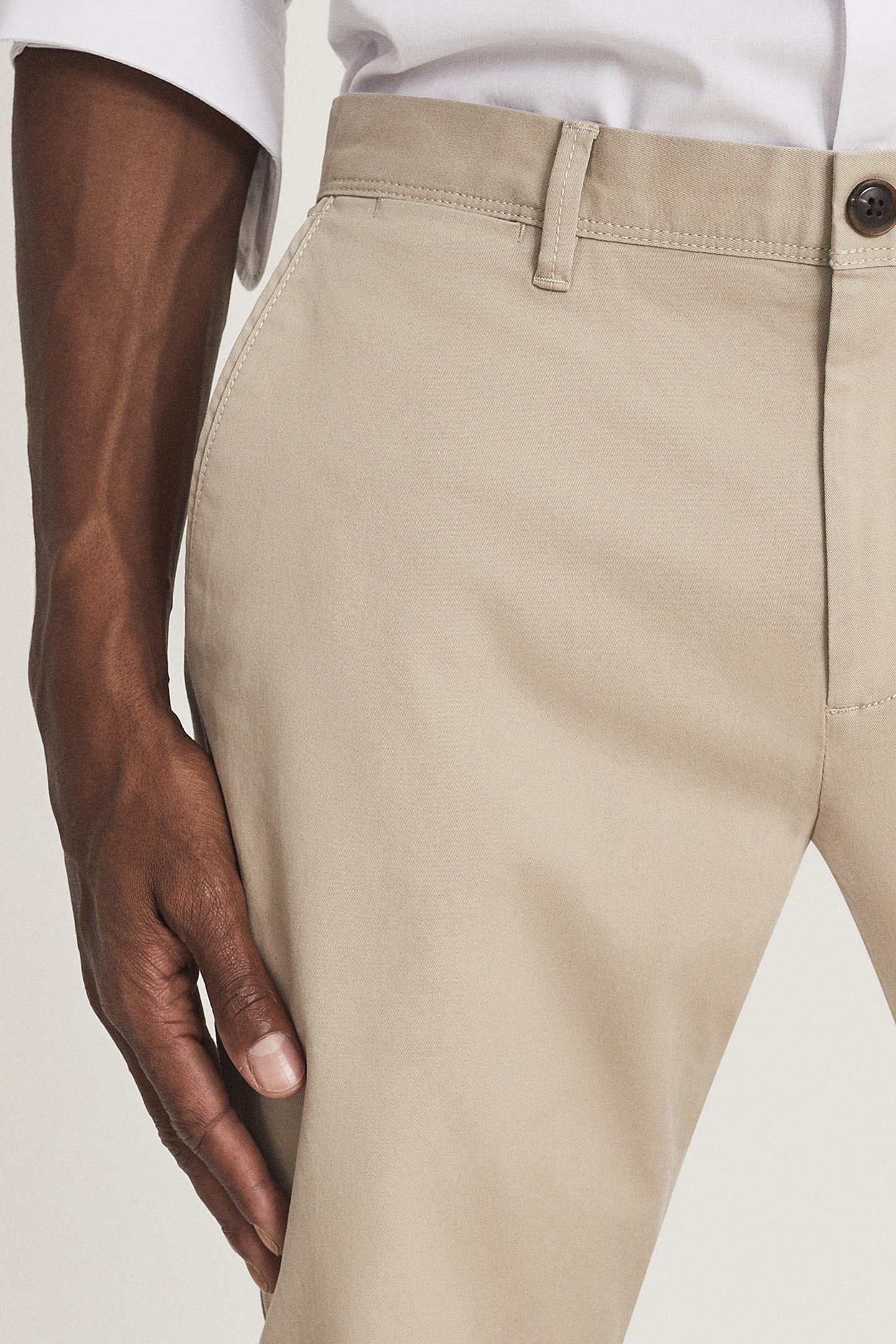 PITCH-WASHED SLIM FIT CHI STONE 6