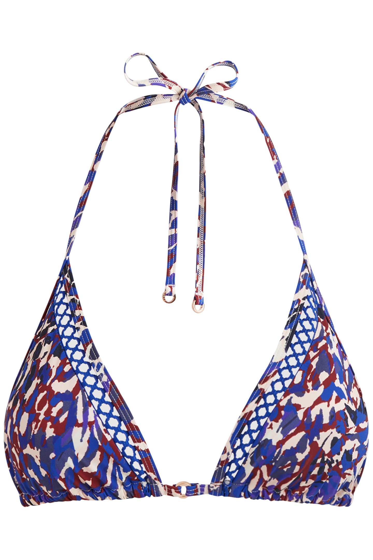 ANIMAL PRINT LADDER TRIM BIKINI TOP PURPLE PRINT 3