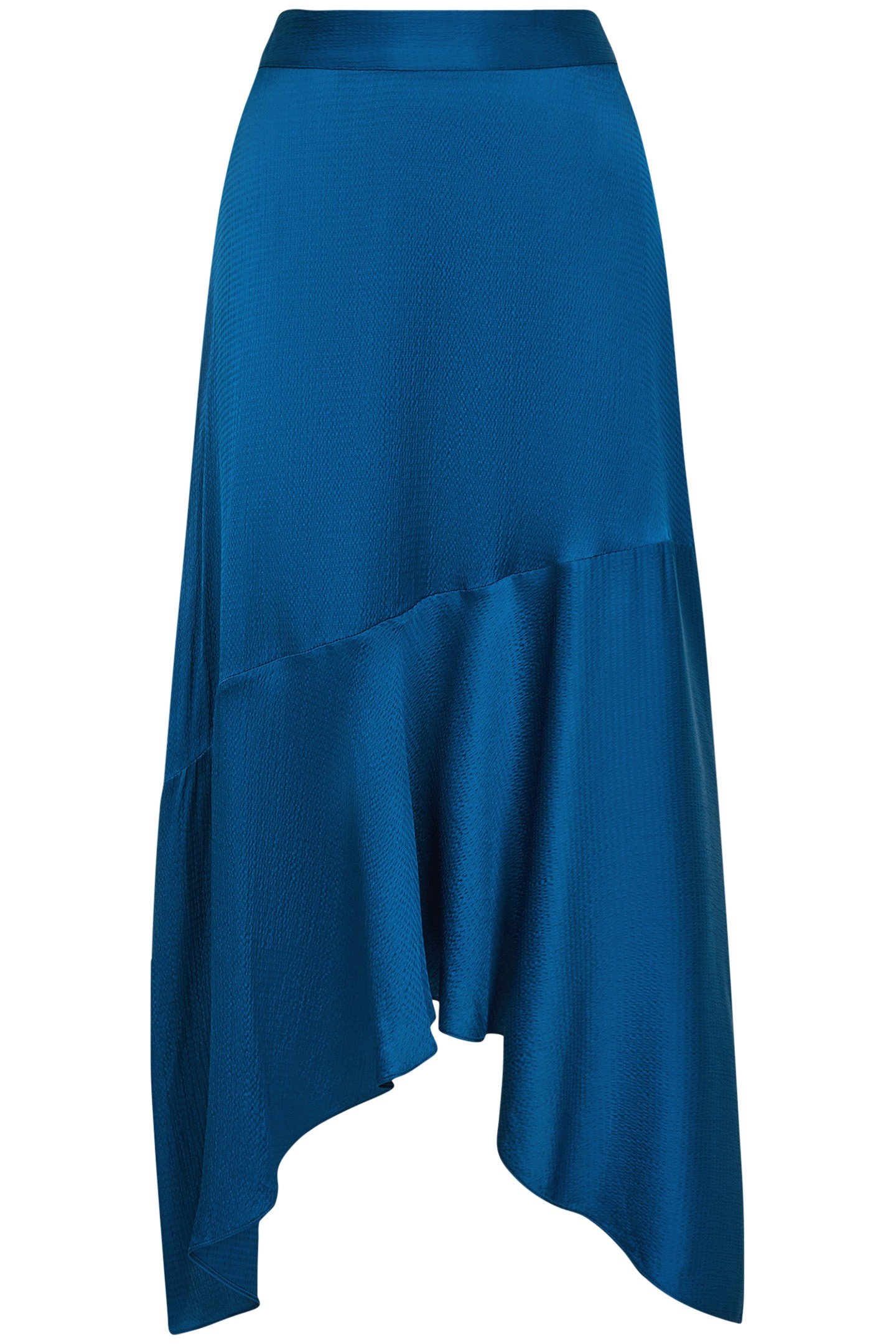 ASYMMETRIC MIDI SKIRT DARK BLUE 3