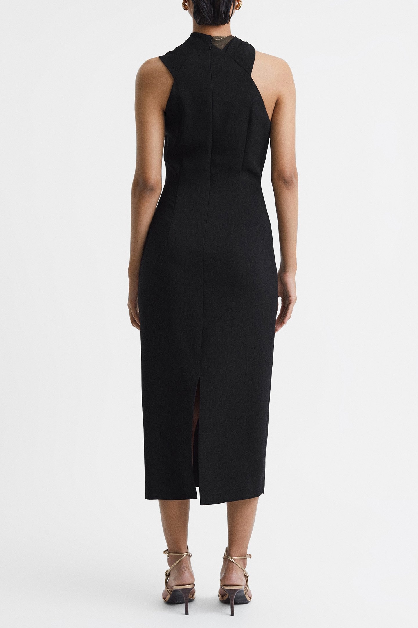 METALLIC PANEL BODYCON BLACK/BRONZE 2