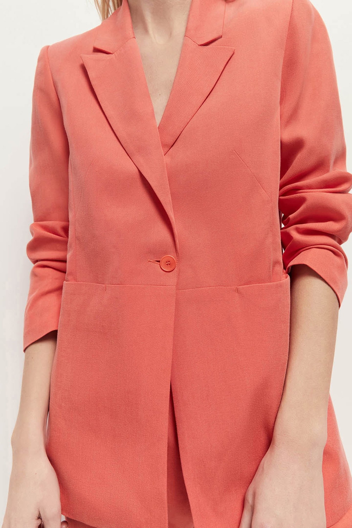 VARMA - MID-LENGTH CORAL SUIT JACKET CORAIL 8