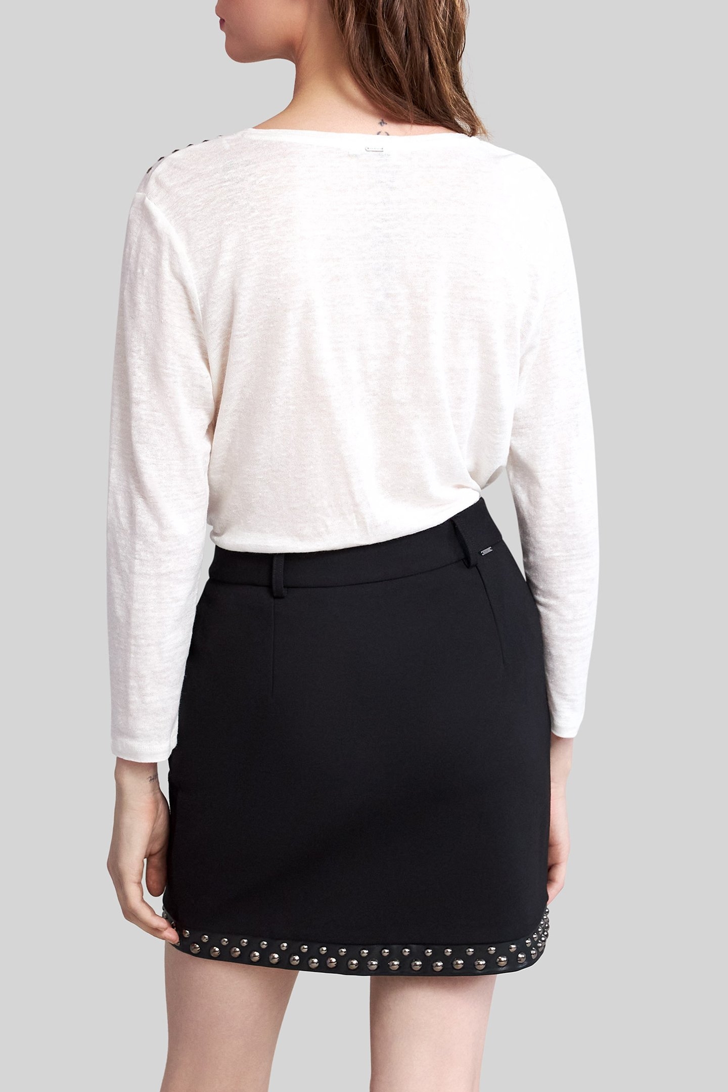 OFF.WHITE STUDDED FOIL LINEN T.SHIRT 2