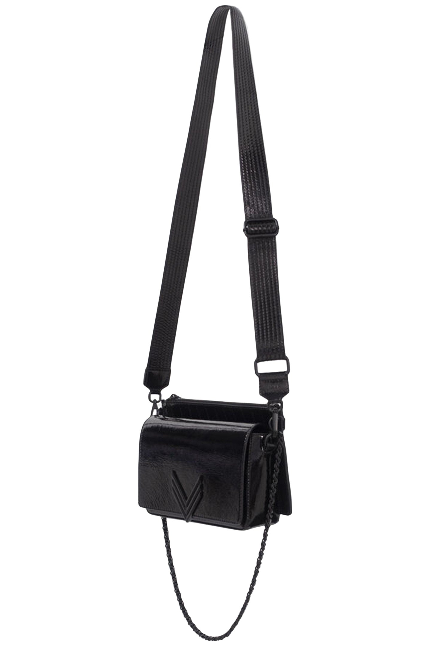 BLACK PATENT LEATHER 111 CENTRAL PARK BAG 3