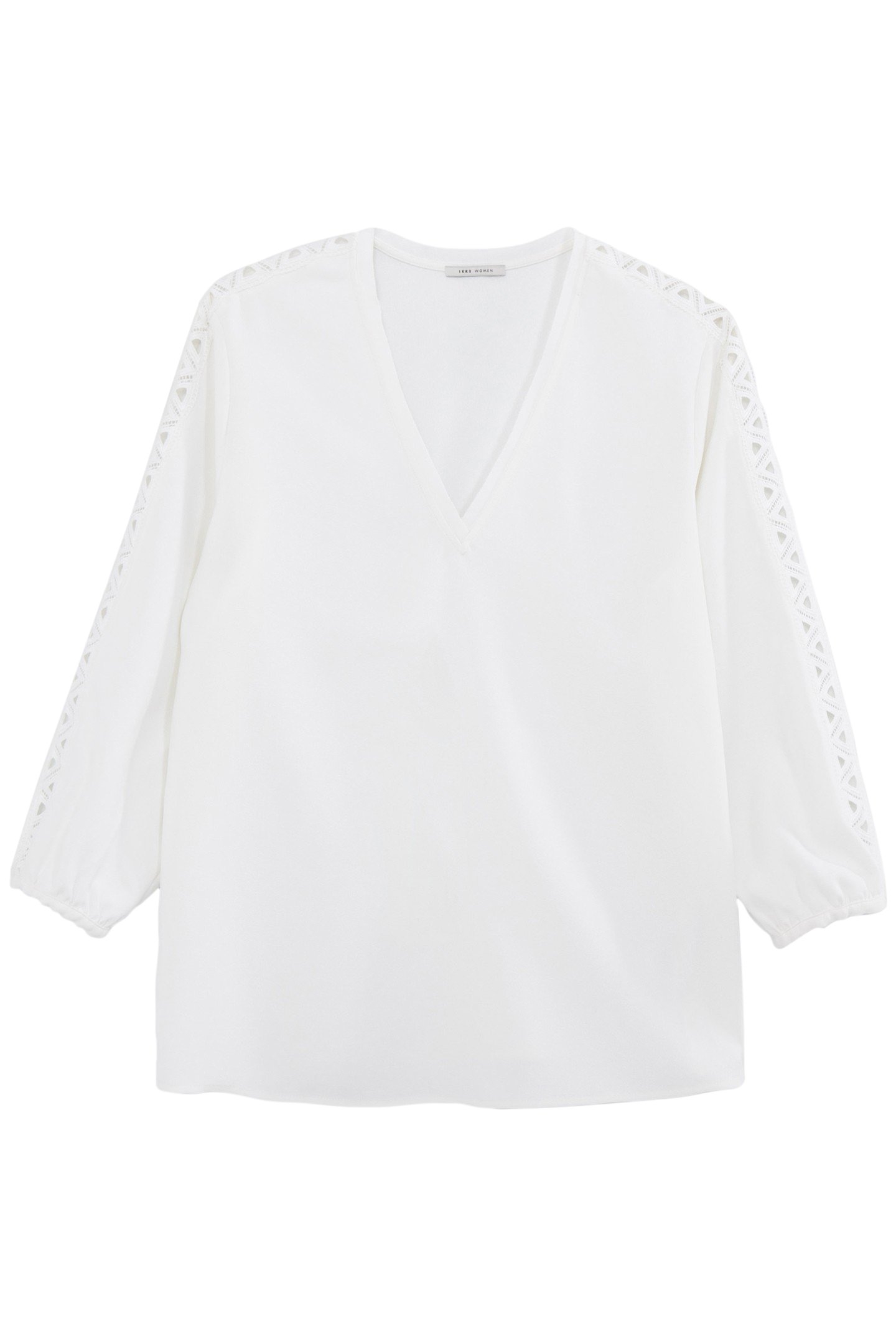 OFF-WHITE BLOUSE WITH LACE BRAID 4