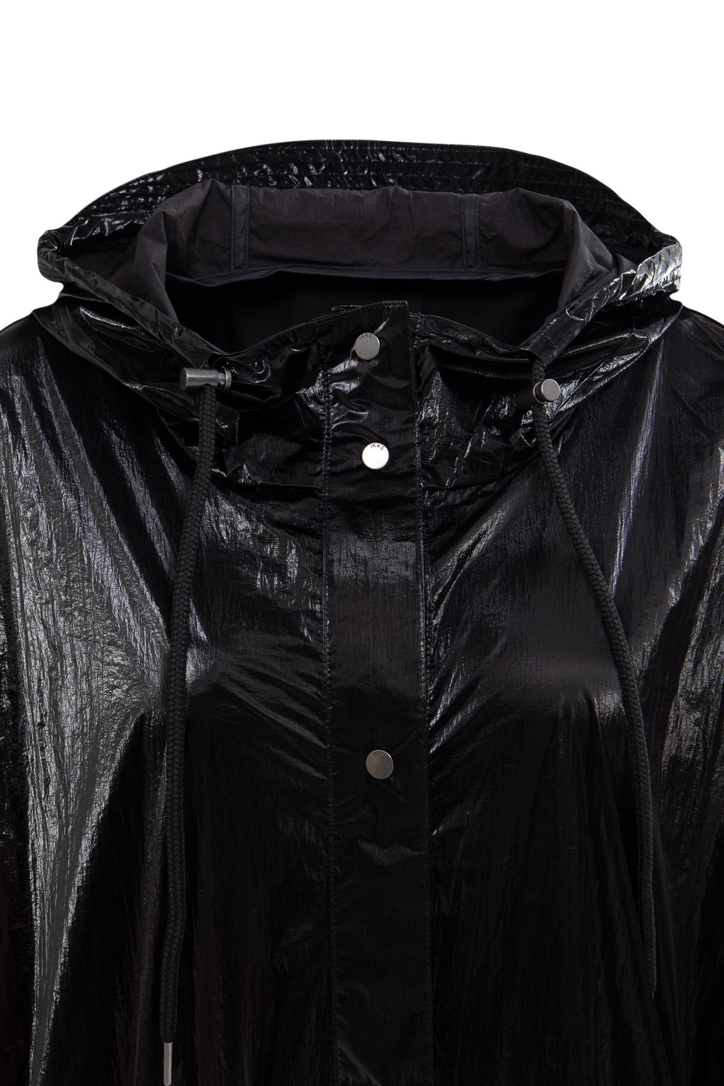 BLACK LAMÉ LONG PARKA 6