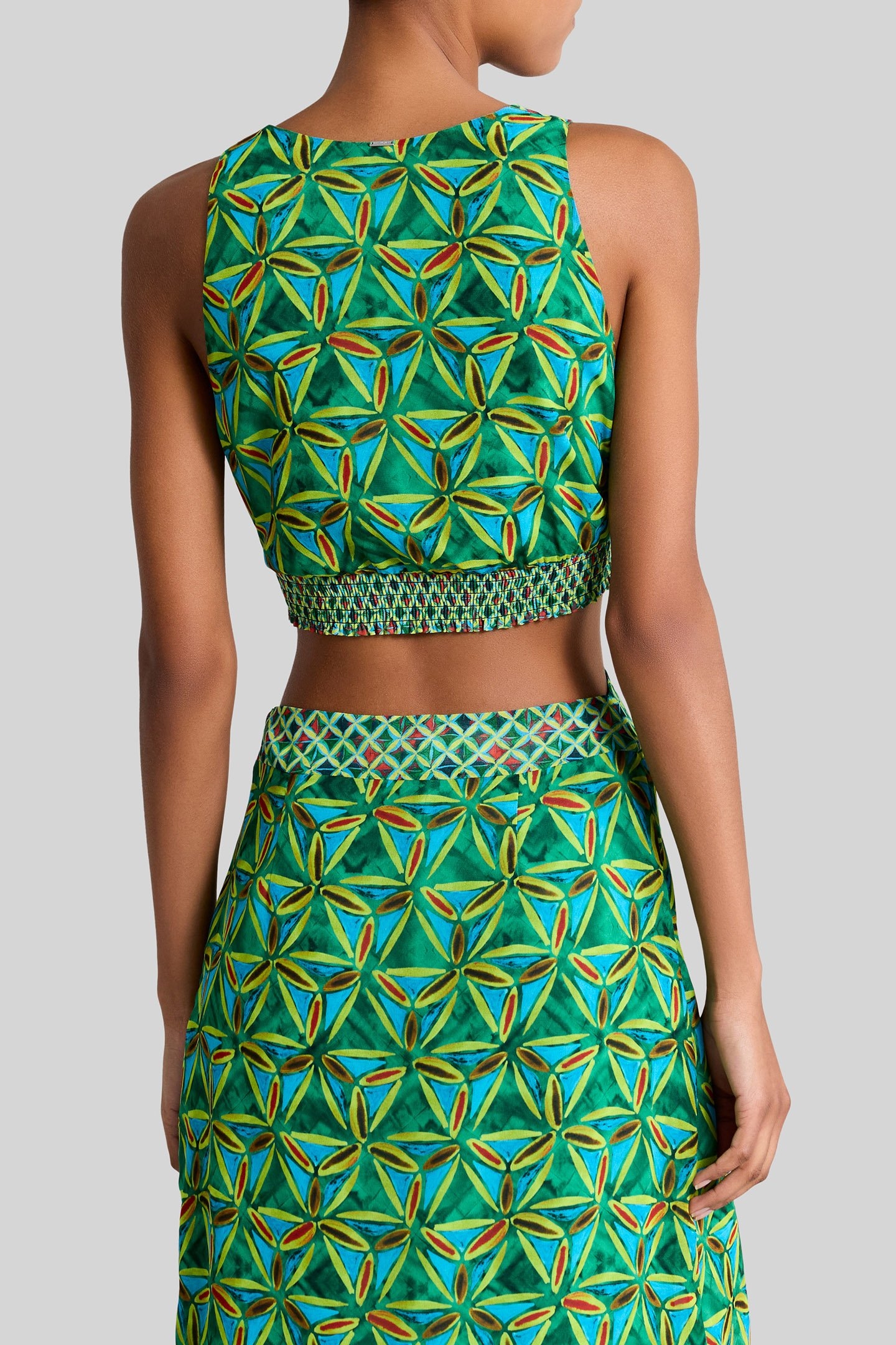 MINT RECYCLED DRESS WITH PARADISE PRINT 6