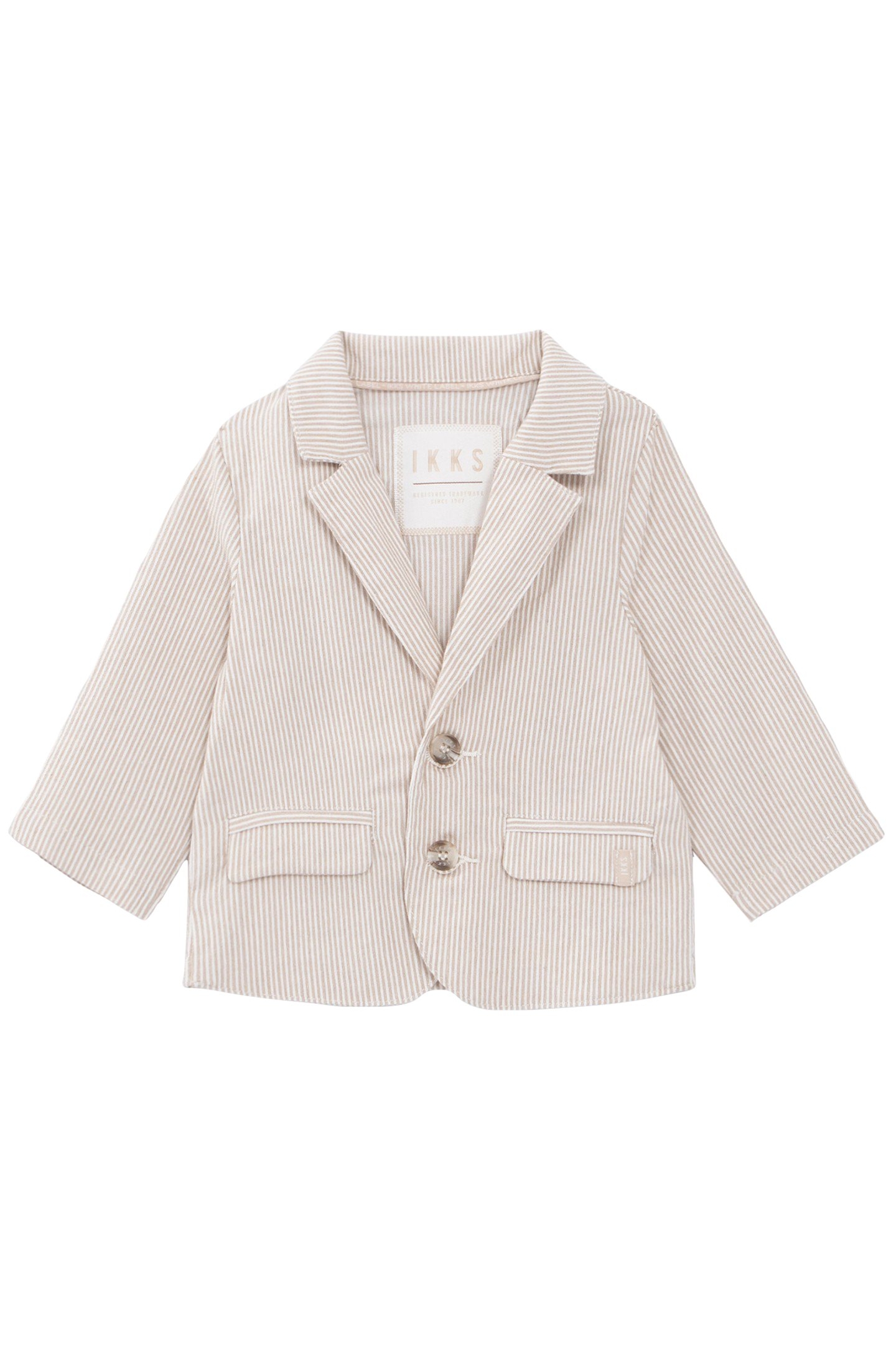 BABY BOYS’ BEIGE STRIPED SUIT JACKET 1