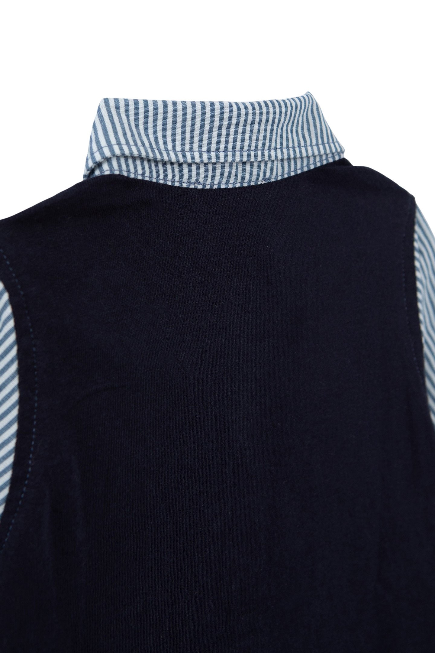 BABY BOYS’ MIXED FABRIC STRIPED AND SUMMER MOTIF SHIRT 4