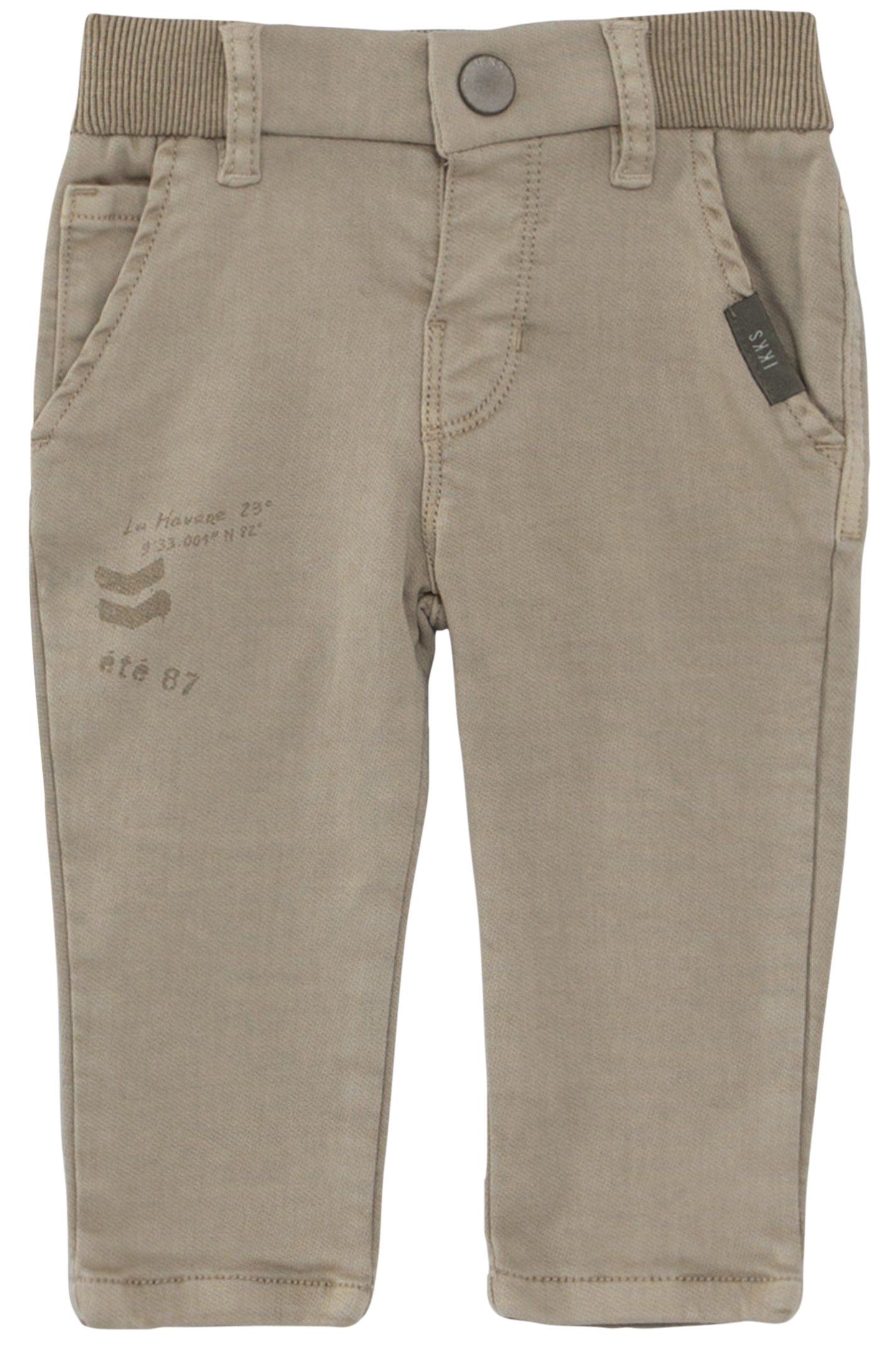 BABY BOYS’ BEIGE JEANS WITH ARMY PRINT 1