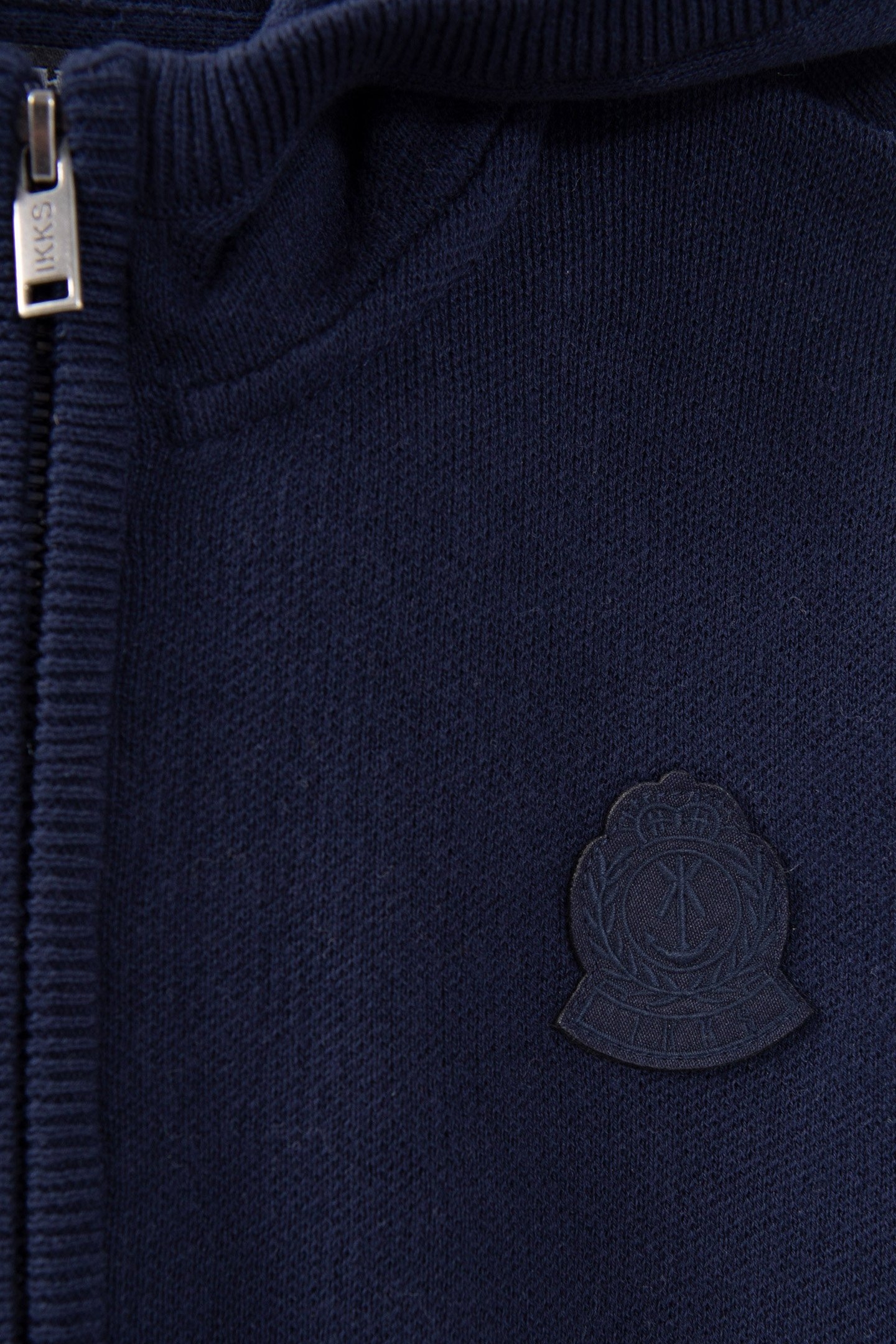 BOYS' NAVY KNIT CARDIGAN WITH WHITE STRIPES 5