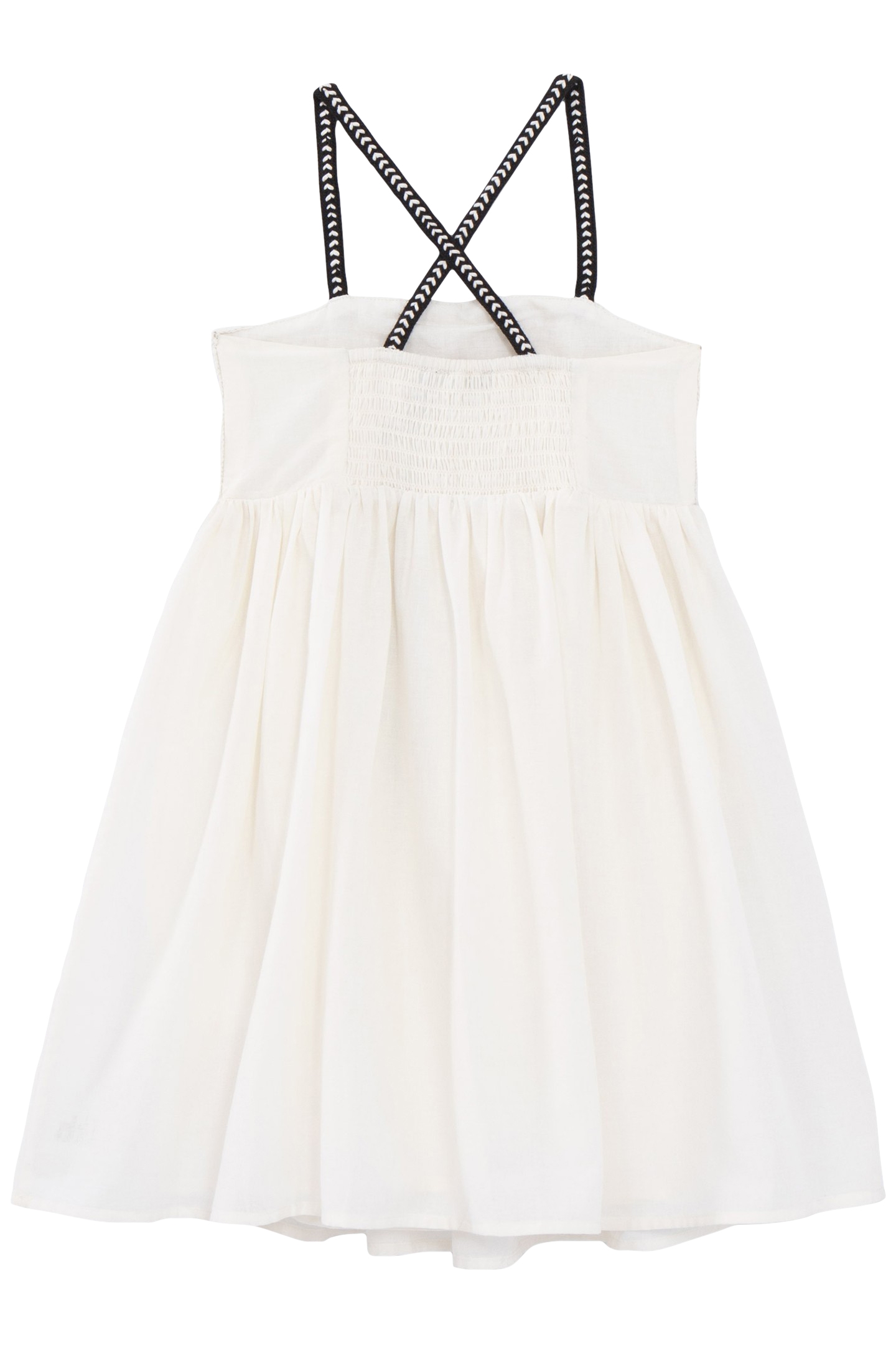 GIRLS’ ECRU DRESS WITH LACE MACRAMÉ DICKEY 2
