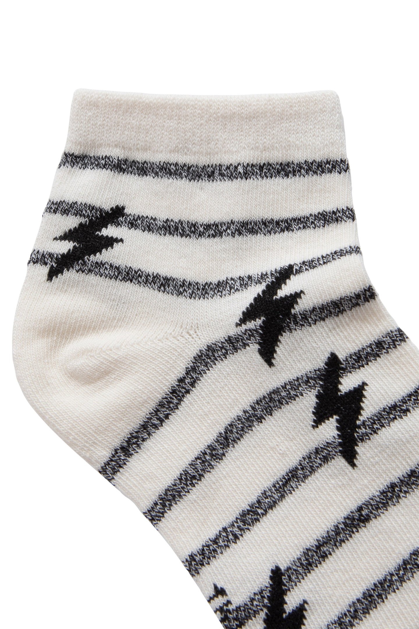 GIRLS’ PEACH AND ECRU TONE-ON-TONE SOCKS 5