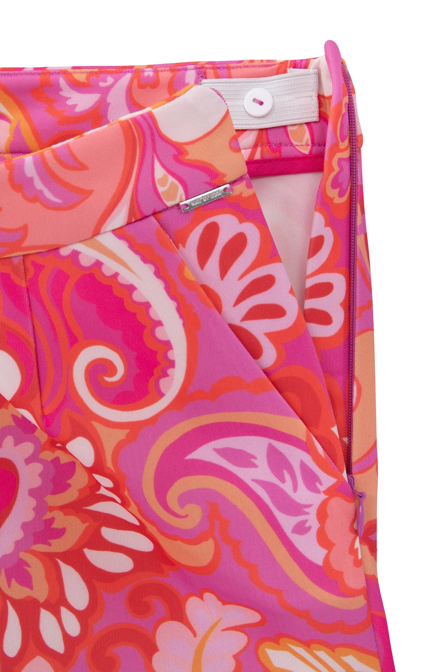 GIRLS’ PINK HIGH-WAIST SHORTS WITH PSYCHEDELIC PRINT 4