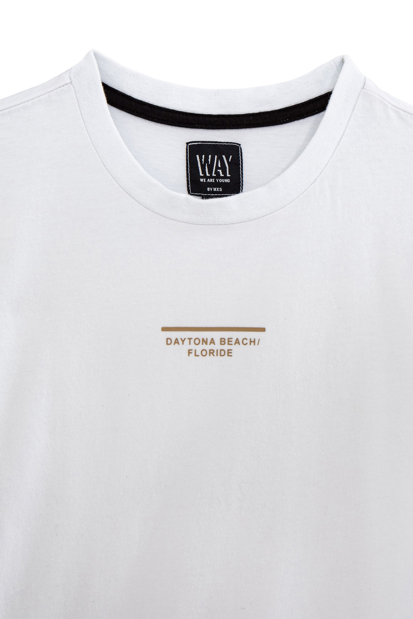 BOYS’ WHITE T-SHIRT WITH WAVE IMAGE EMBROIDERED ON BACK 3