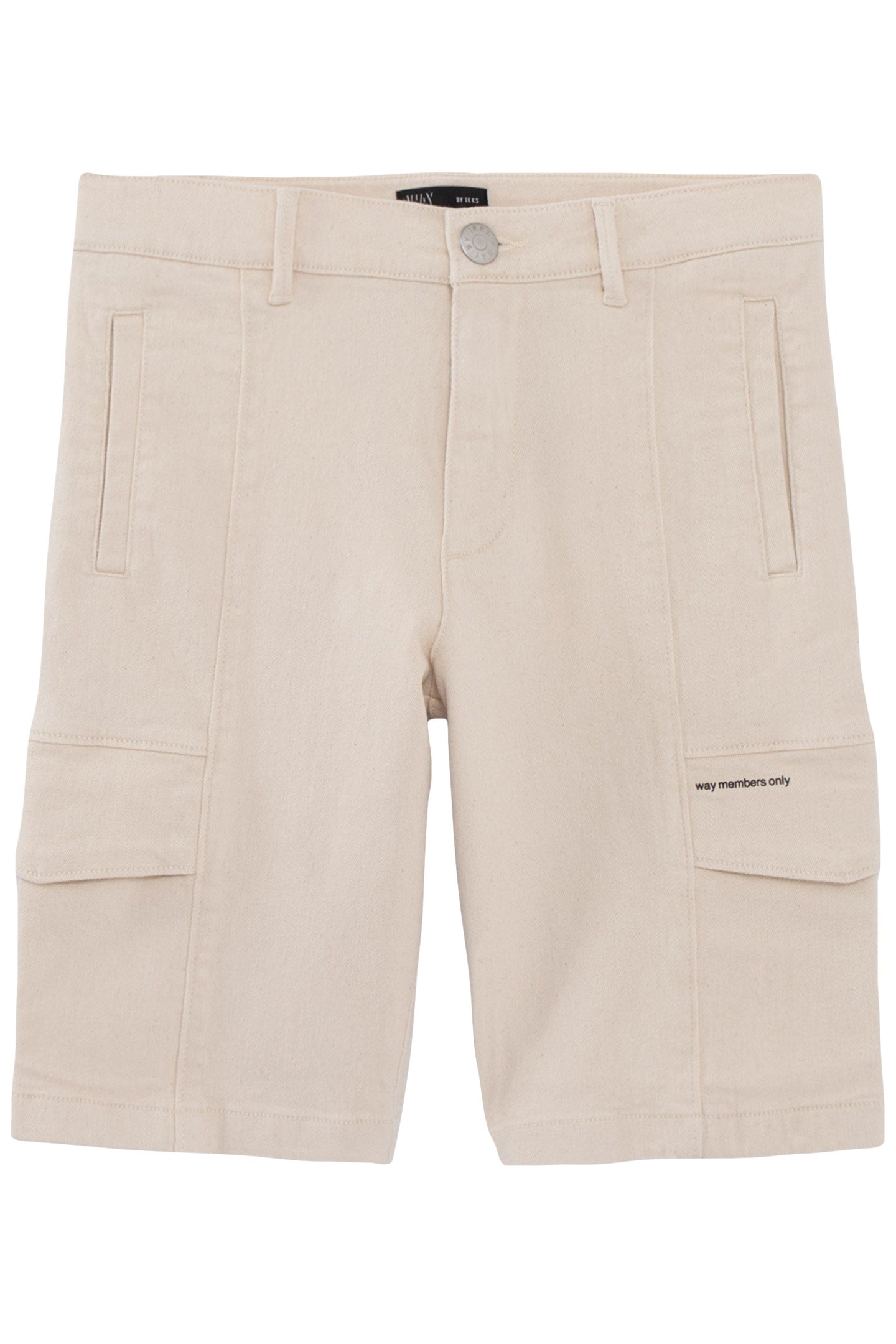 BOYS’ ECRU RELAXED BERMUDA SHORTS WITH CARGO POCKETS 1
