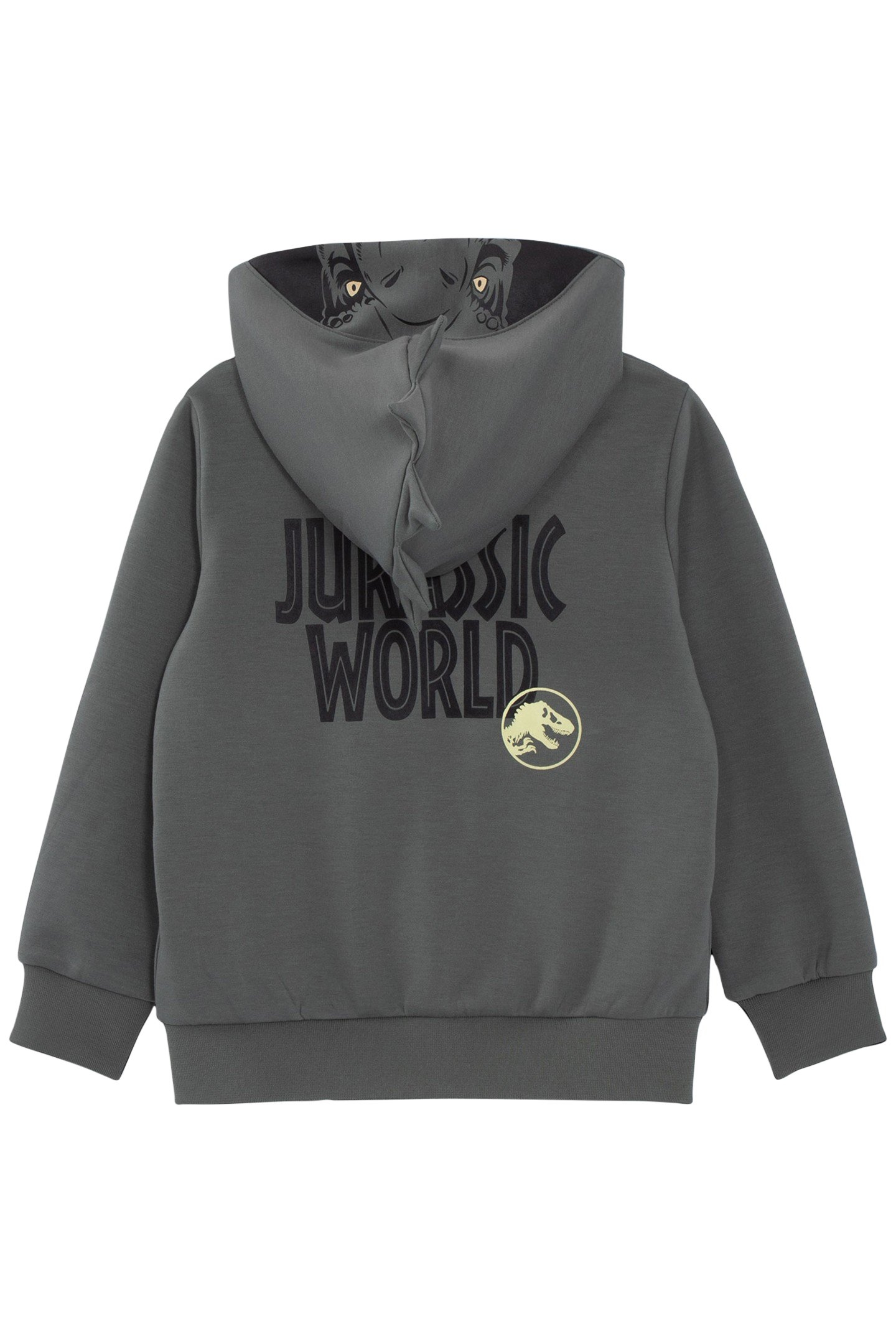 BOYS’ KHAKI CARDIGAN, JURASSIC WORLD EMBROIDERY AND PRINT 2